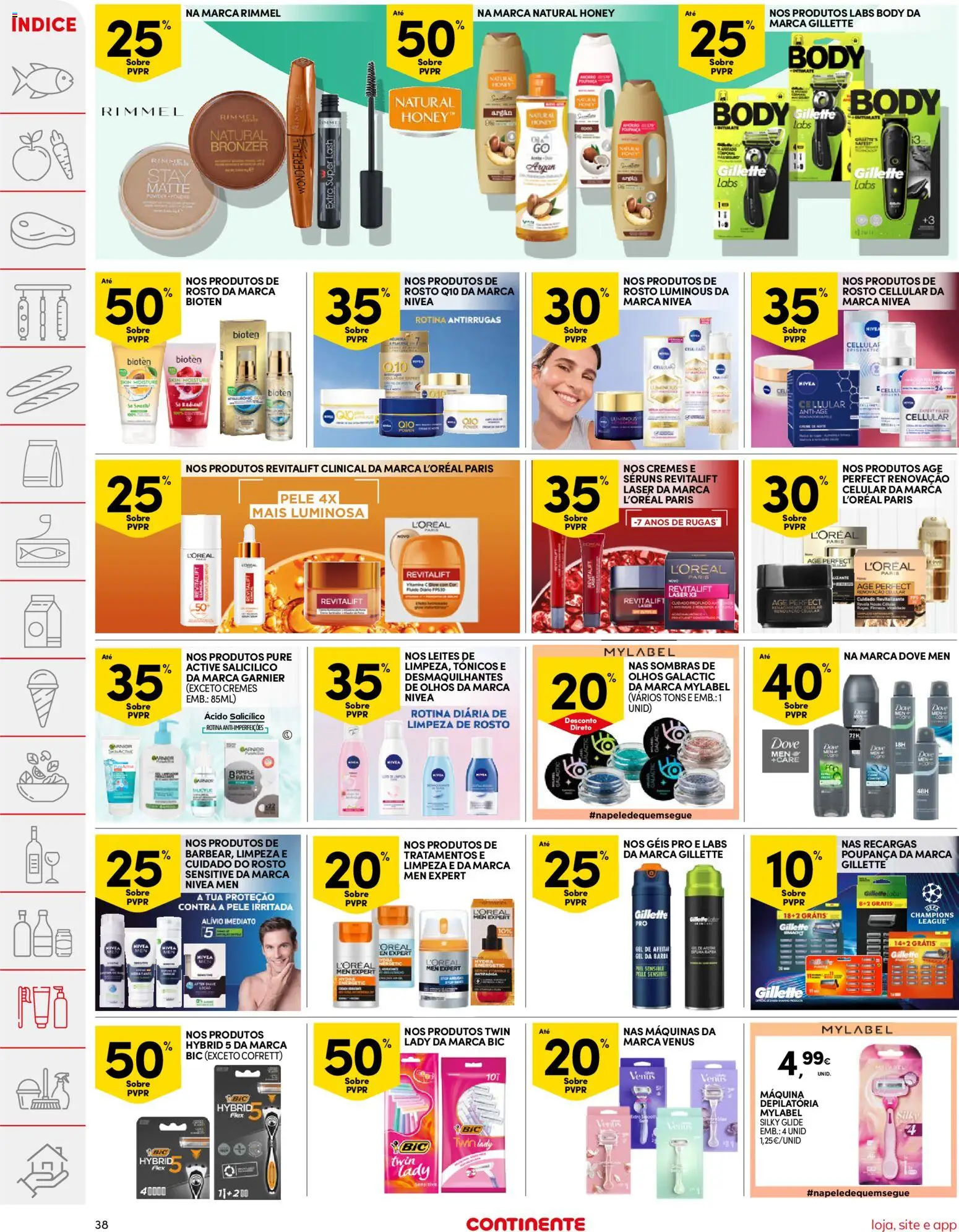 Continente folheto │ válido de 19.05.2026 | Página: 38 | Produtos: Sombras de olhos, Bronzer, Sombras, Vitamina c