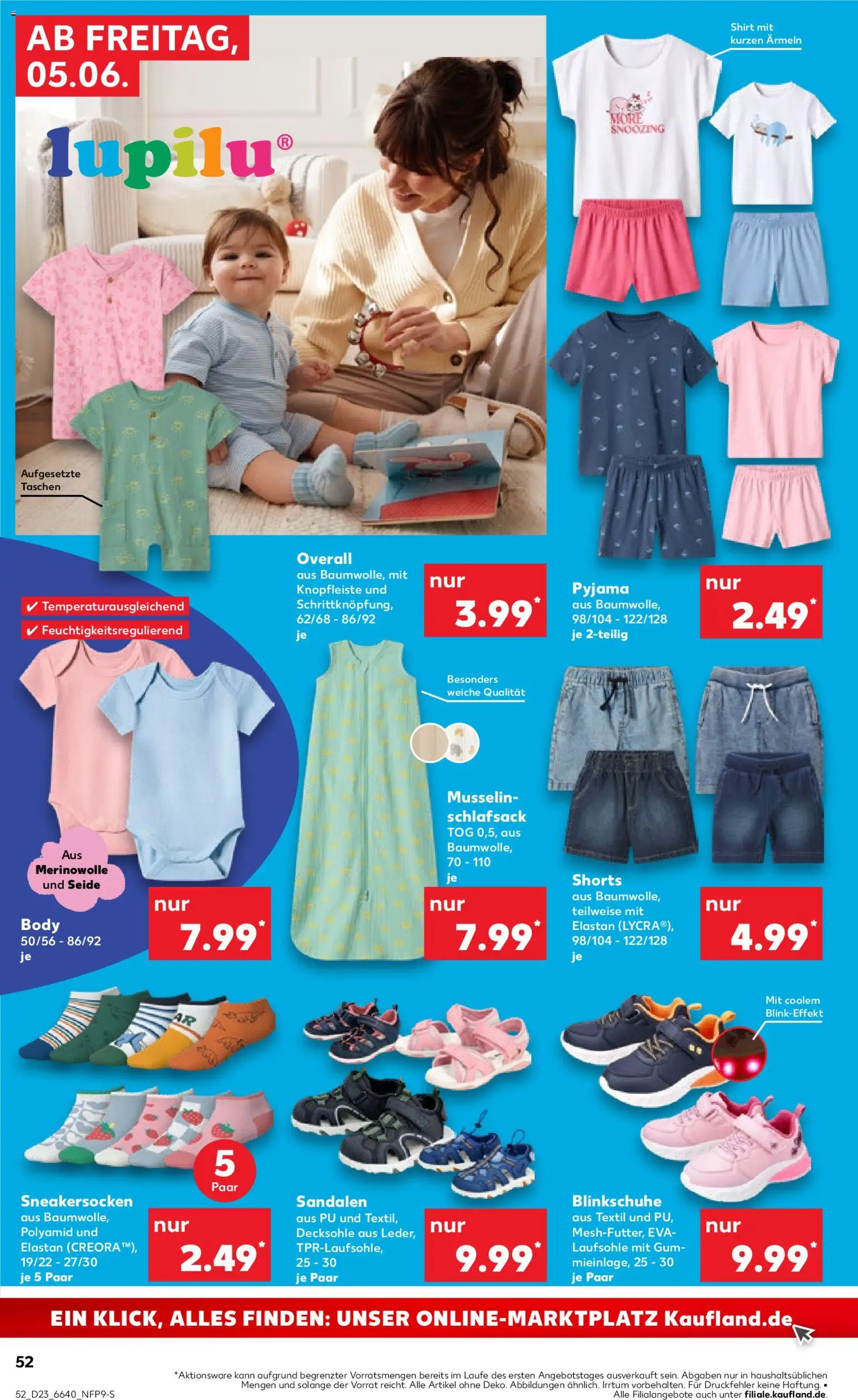 Kaufland Prospekt Speyer – gültig ab 04.06.2026 | Seite: 52 | Produkte: Shirt, Overall, Pyjama, Sandalen