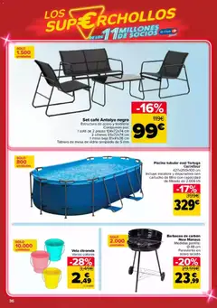 Vista previa Carrefour Super chollos válido desde el 23.04.2026 | Página: 36 | Productos: Vela, Barbacoa, Sofá, Mesa