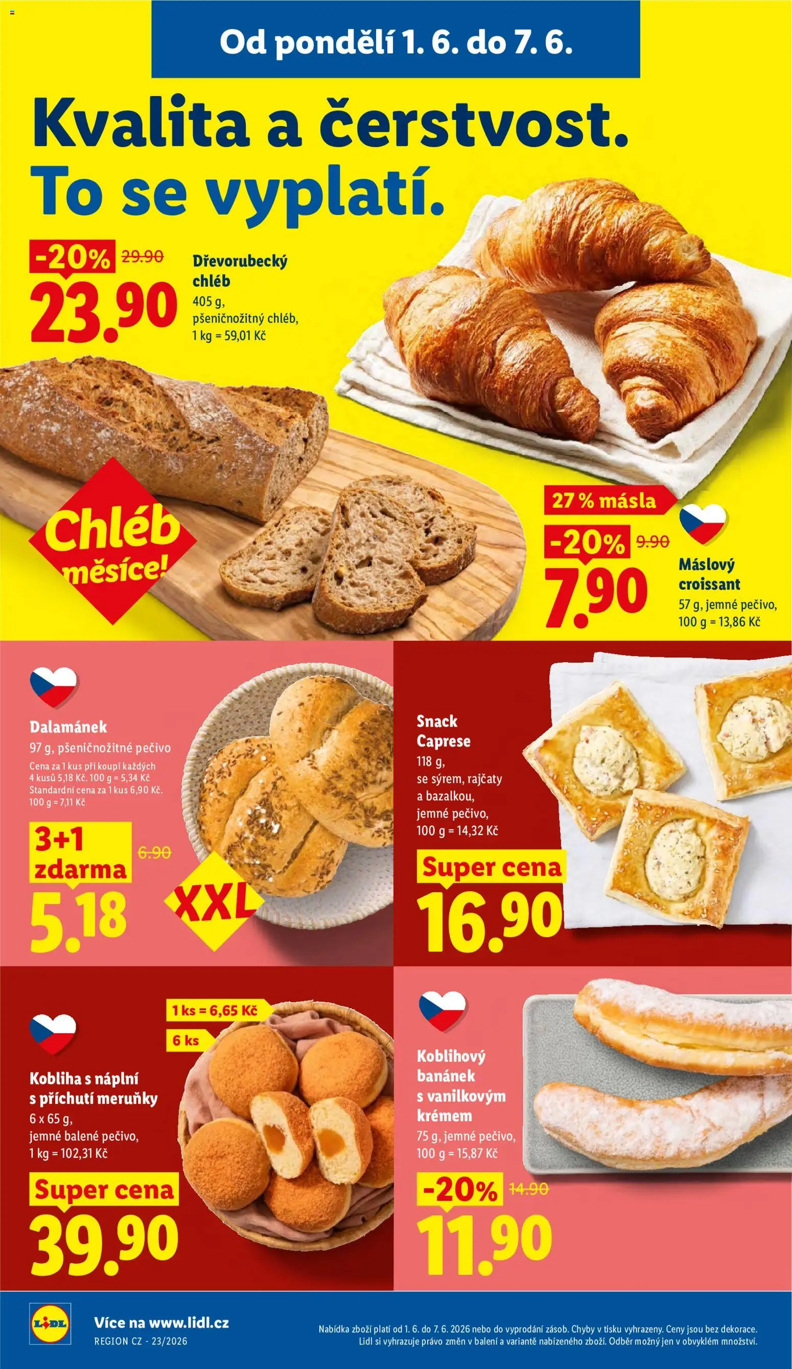 Lidl leták od 01.06.2026 | Strana: 12 | Produkty: Donut, Croissant, Meruňky, Dalamánek