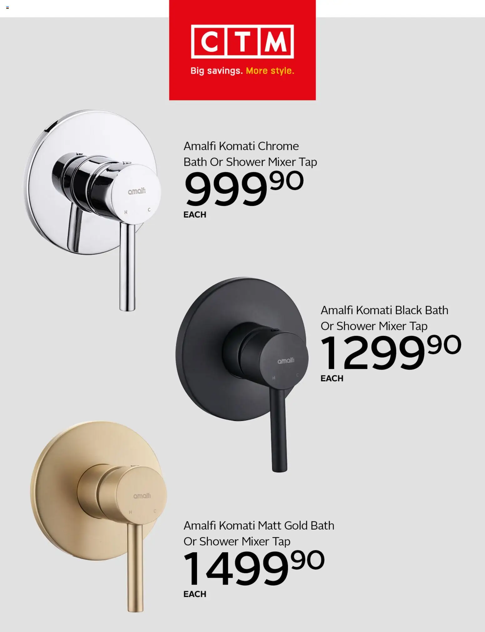 New CTM catalogue – valid from 28.05.2026 | Page: 2 | Products: Mixer, Bath, Shower, Tap