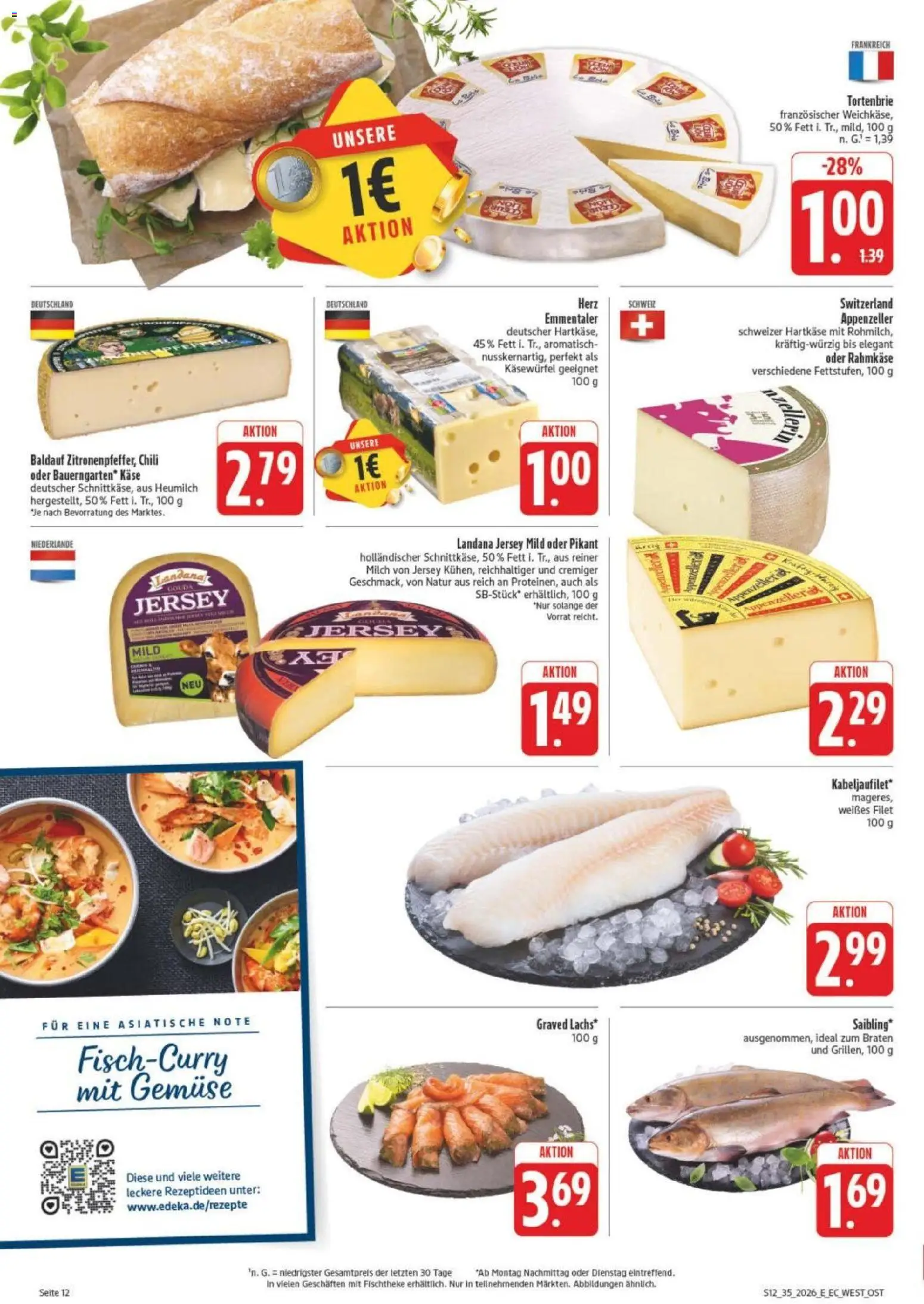 Edeka Prospekt Leipzig – gültig ab 23.08.2026 | Seite: 16 | Produkte: Milch, Käse, Gemüse, Chili