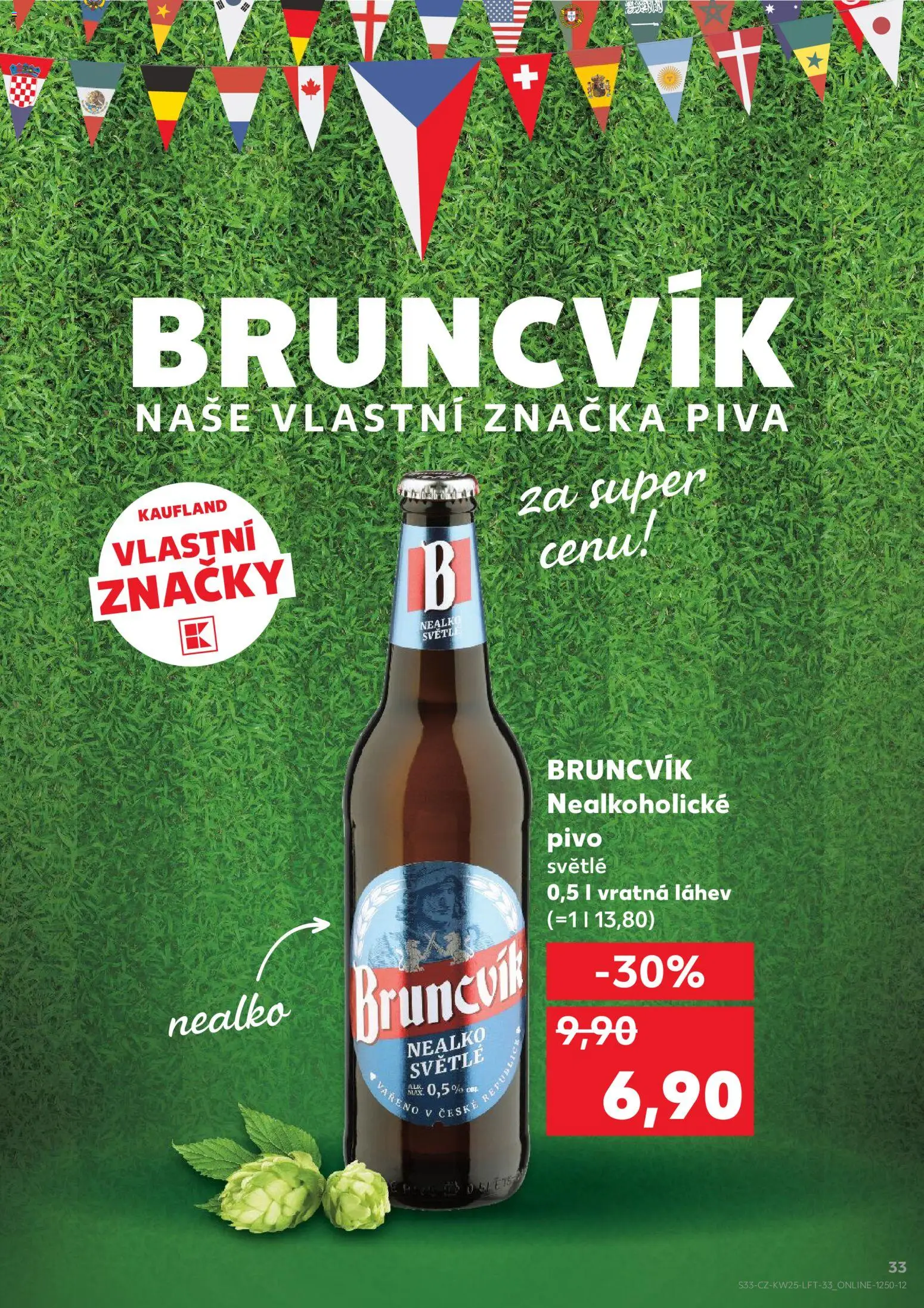 Kaufland leták - Ostrava od 17.06.2026 | Strana: 33 | Produkty: Pivo, Nealkoholické pivo, Láhev