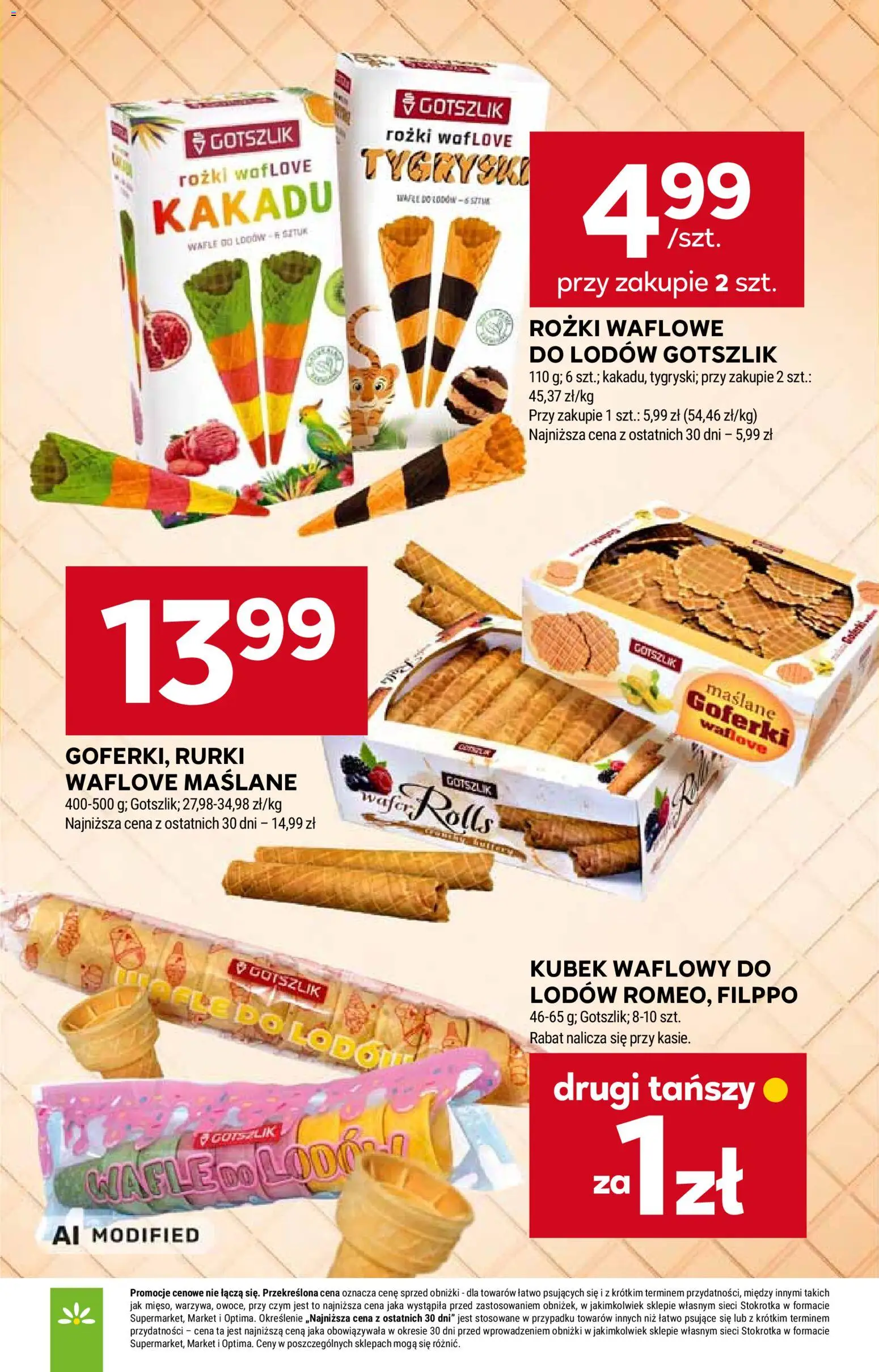 Stokrotka gazetka - Market od 06.08.2026 | Strona: 28 | Produkty: Wafle, Stokrotka, Rożki waflowe do lodów