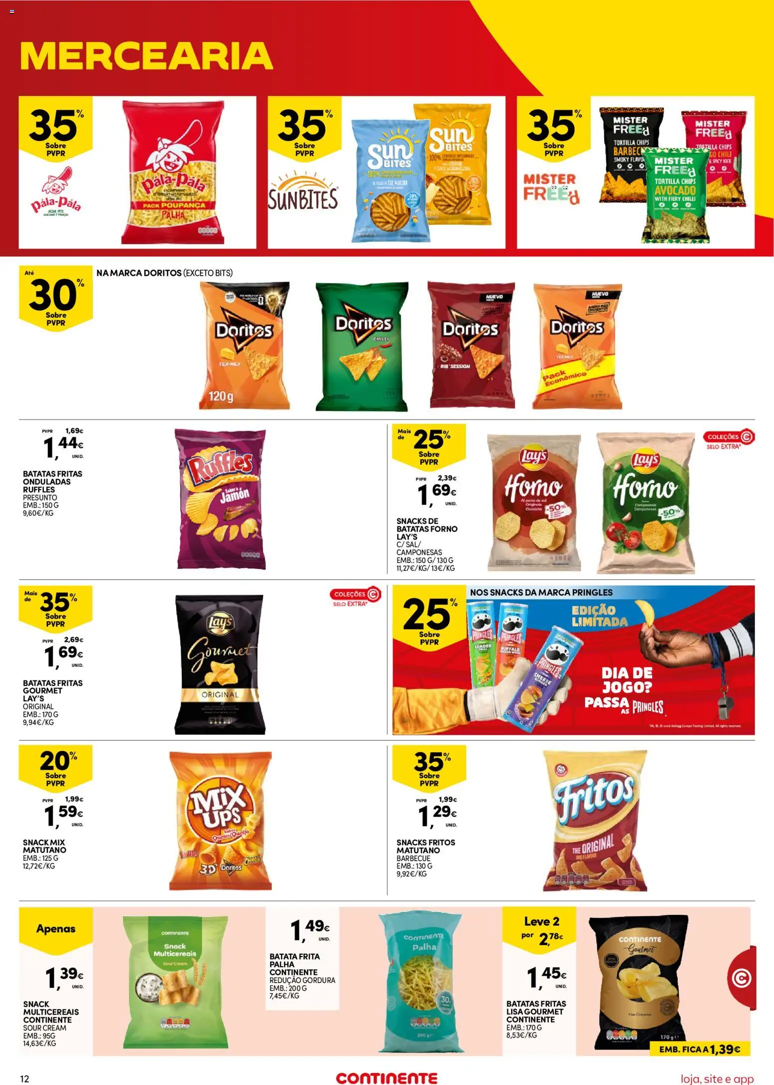Continente Semanal Continente Bom Dia │ válido de 16.06.2026 | Página: 12 | Produtos: Forno, Batata frita, Cereais, Batatas fritas