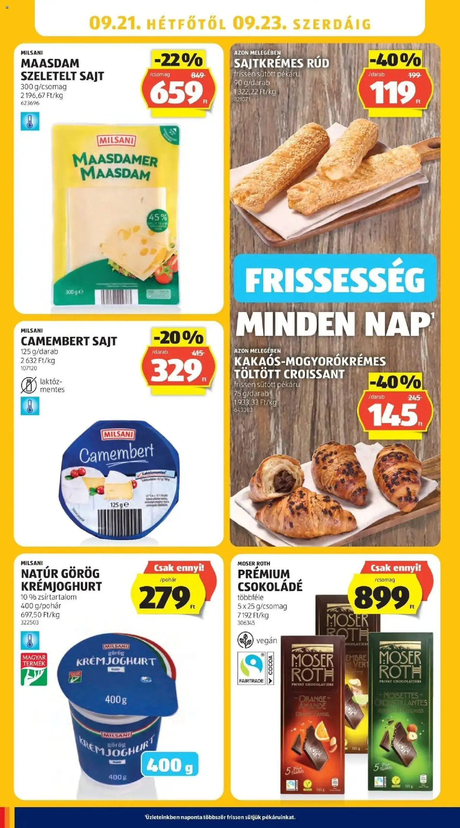 Aldi aktuális akciós újság - 2026.09.17. -tól/töl > akció, lapozható szórólap 🛍️ | Oldal: 24 | Termékek: Milsani, Laktózmentes, Sajt, Szeletelt sajt