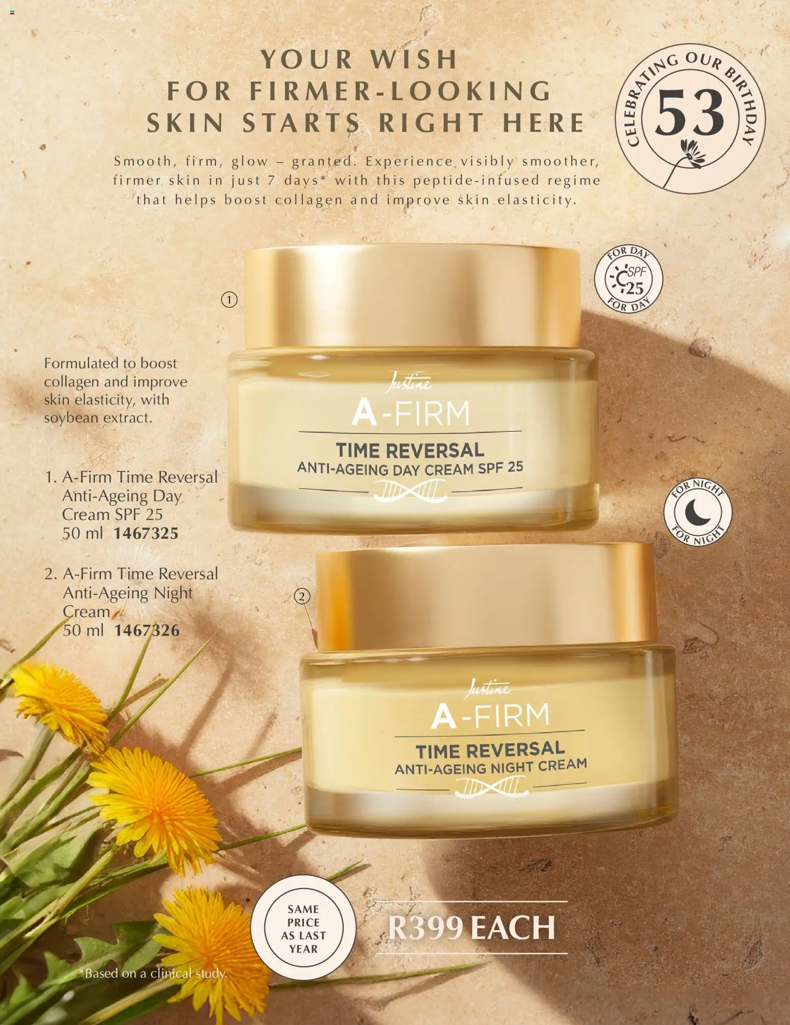New Justine catalogue – valid from 01.05.2026 | Page: 5 | Products: Cream, Night cream, Day cream