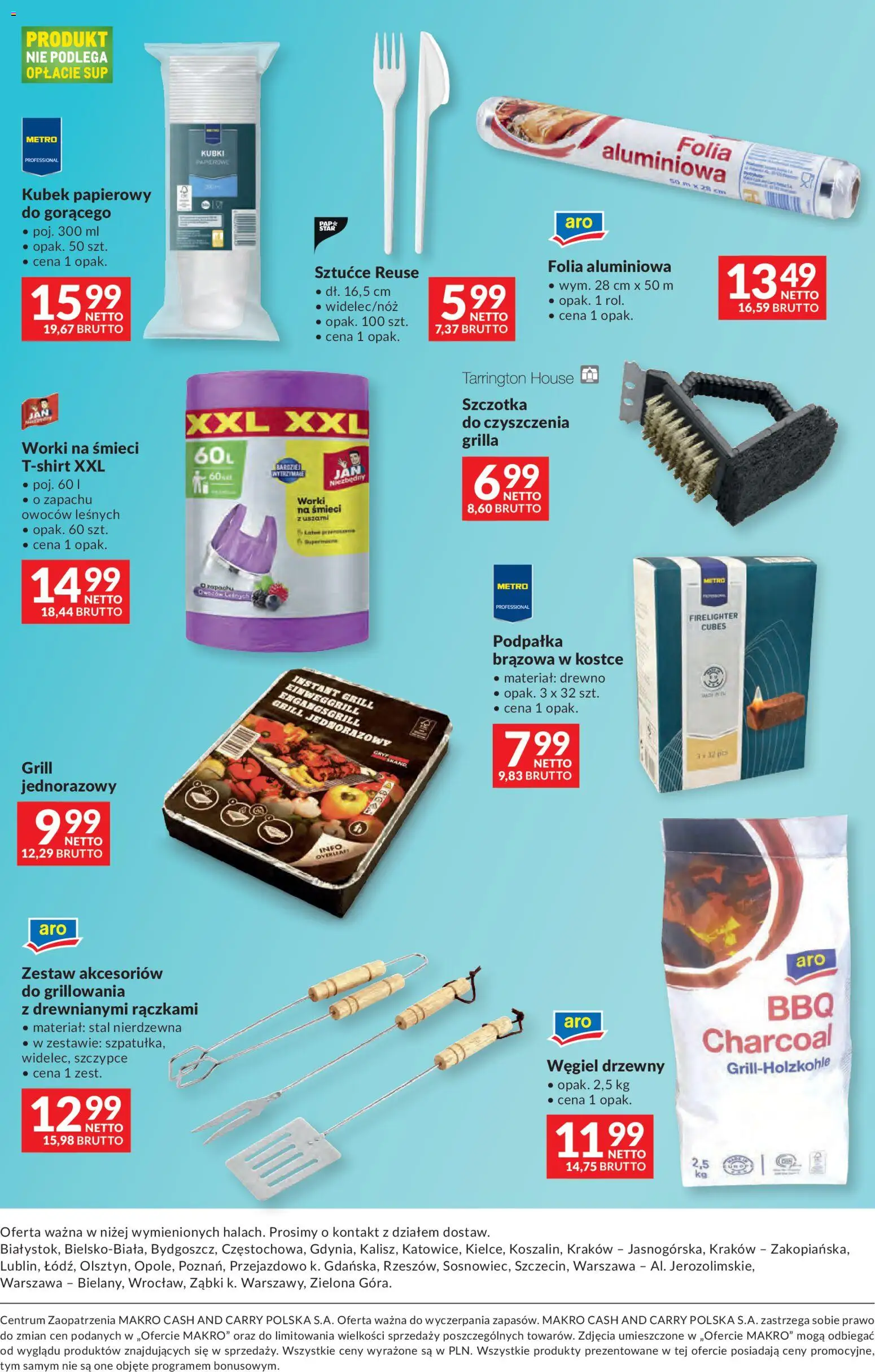 Makro gazetka - Dystrybucja do sklepów od 12.05.2026 | Strona: 52 | Produkty: Grill, Szczotka, Grill jednorazowy, Sztućce