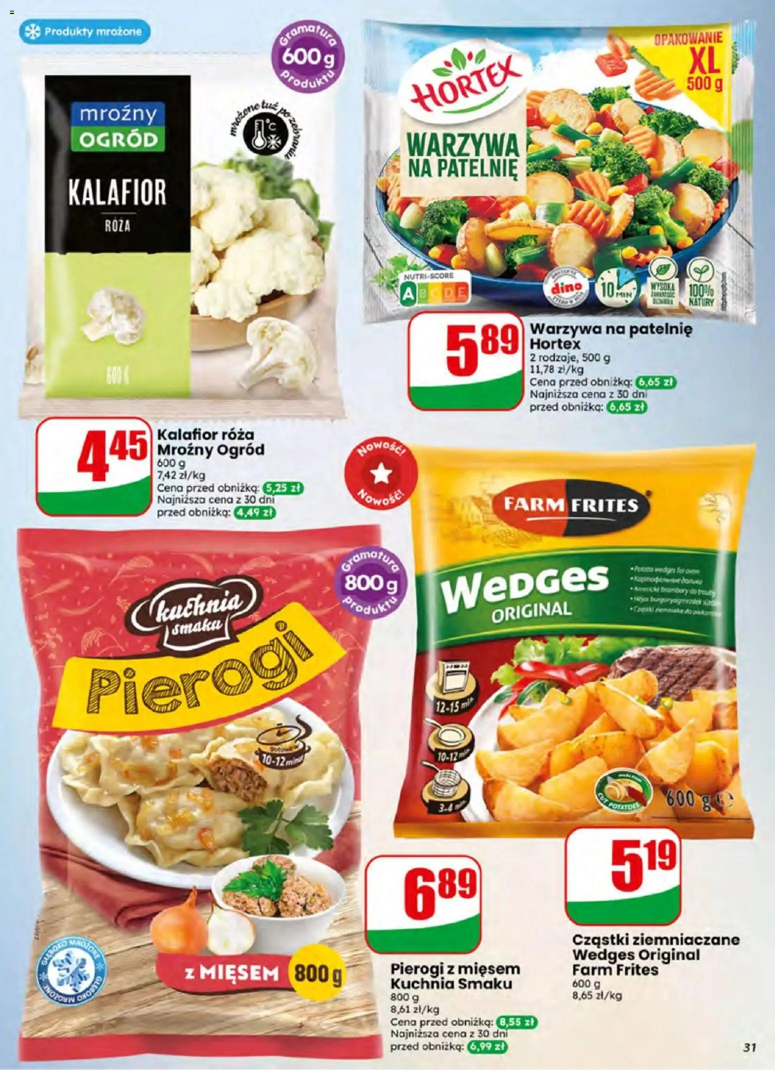 Dino gazetka od 24.06.2026 | Strona: 31 | Produkty: Kalafior, Pierogi, Pierogi z mięsem, Warzywa