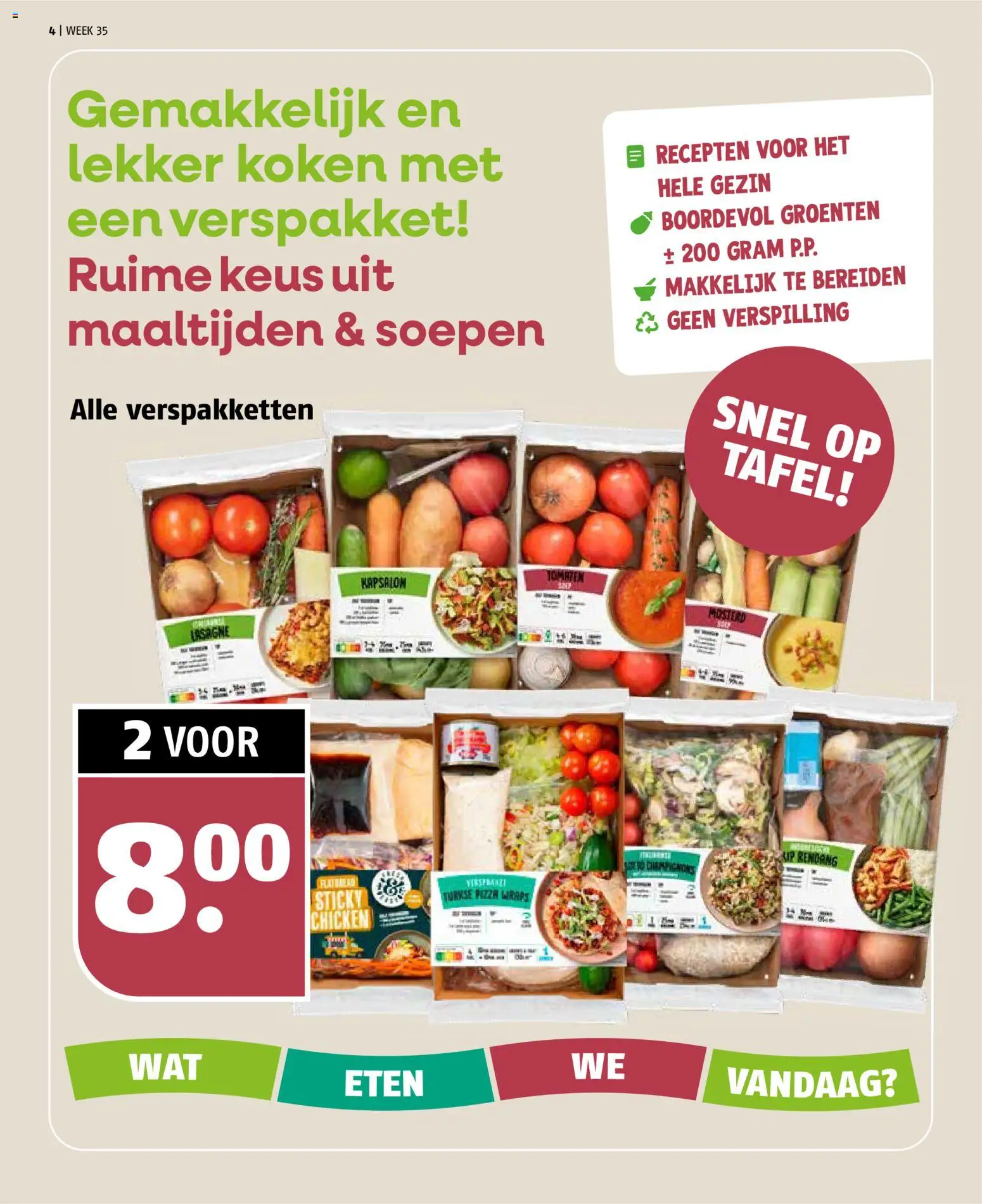 {H1} | Pagina: 4 | Producten: Lasagne, Soepen, Kip, Groenten