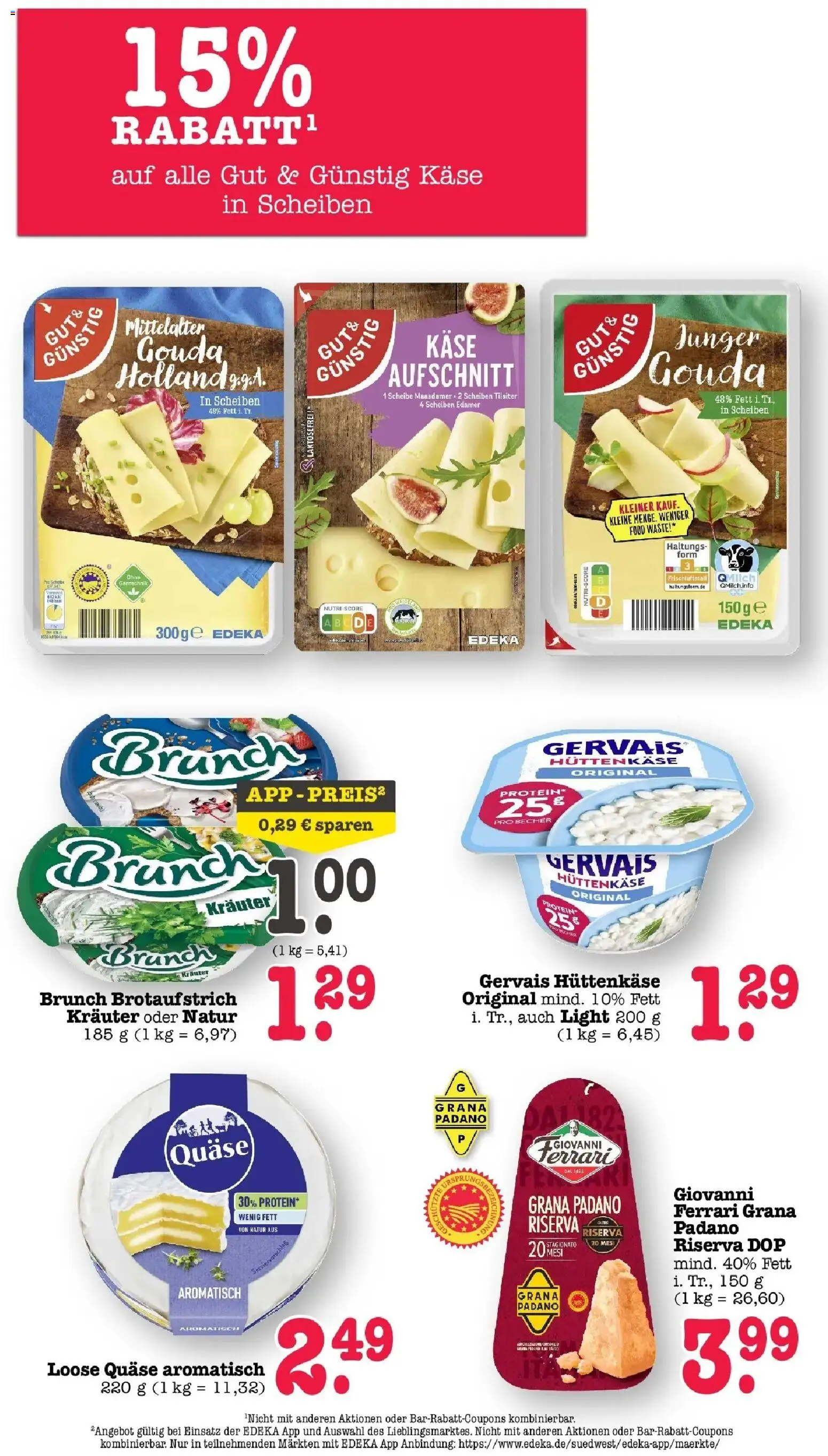 Edeka Prospekt Heidelberg (ab 24.08.2026) » Angebote Online | Seite: 27 | Produkte: Käse, Gouda, Edamer, Hüttenkäse