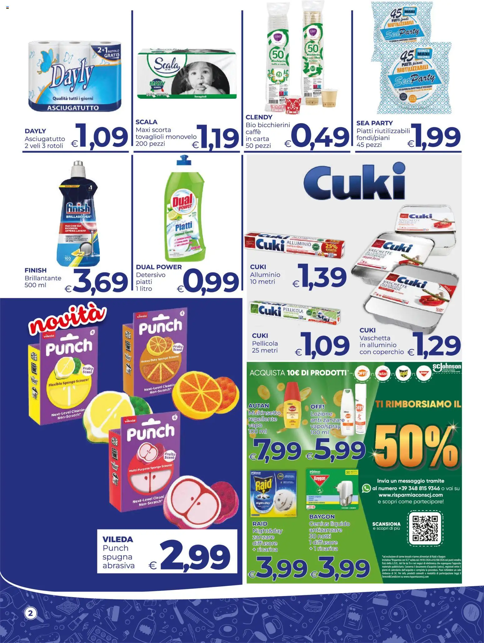 Volantino Pilato del 23/06/2026 | Pagina: 2 | Prodotti: Spugna, Caffè, Tè, Vaschette