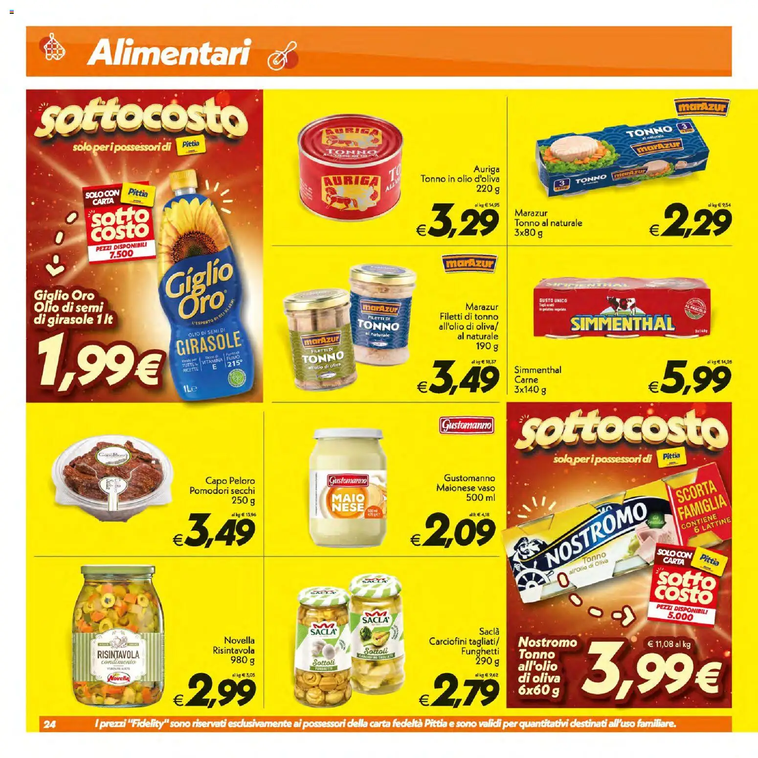 Volantino SuperConveniente del 16/07/2026 | Pagina: 24 | Prodotti: Maionese, Tonno al naturale, Pomodori secchi, Vaso