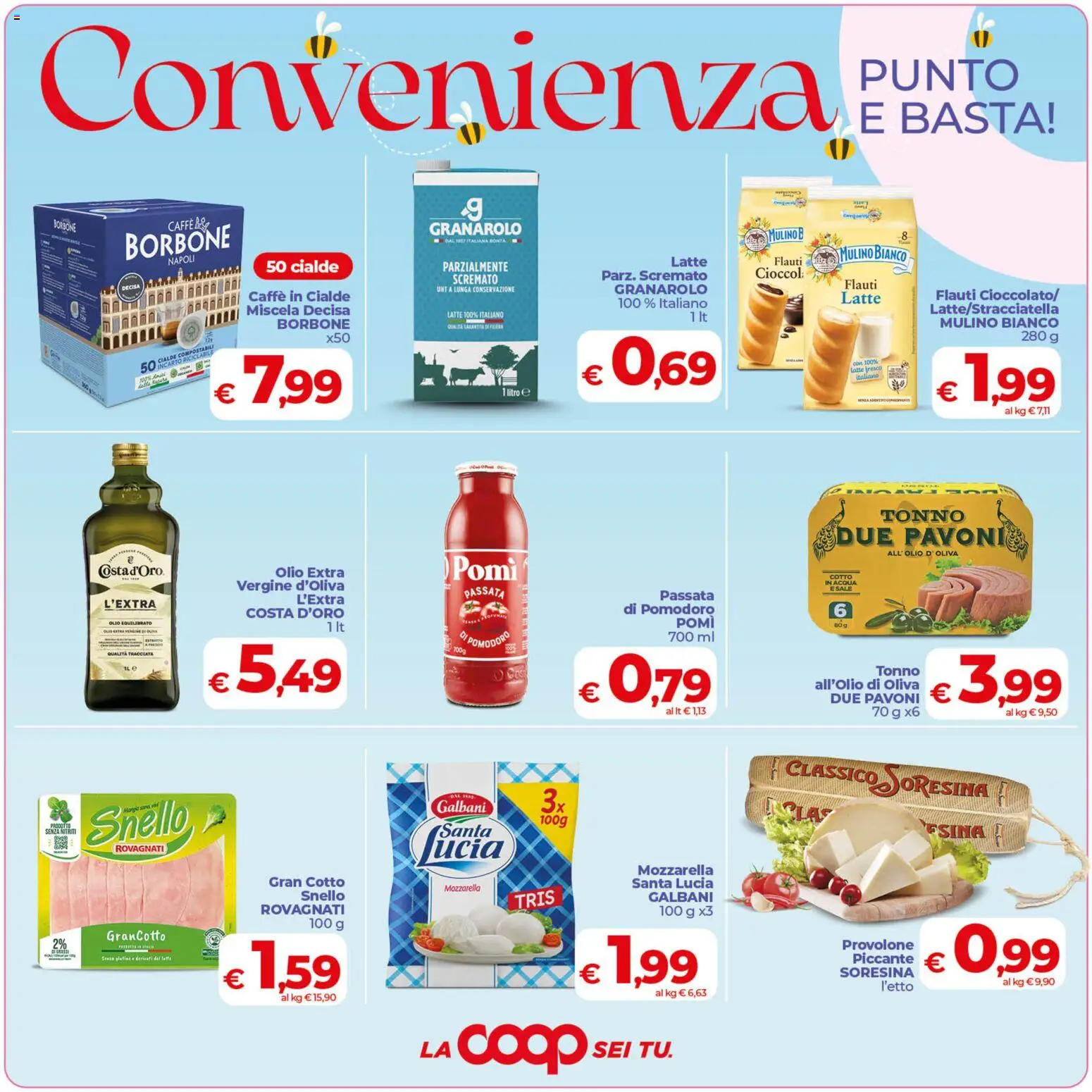 Volantino COOP del 29.05.2026 | Pagina: 2 | Prodotti: Provolone, Mozzarella, Latte, Tonno