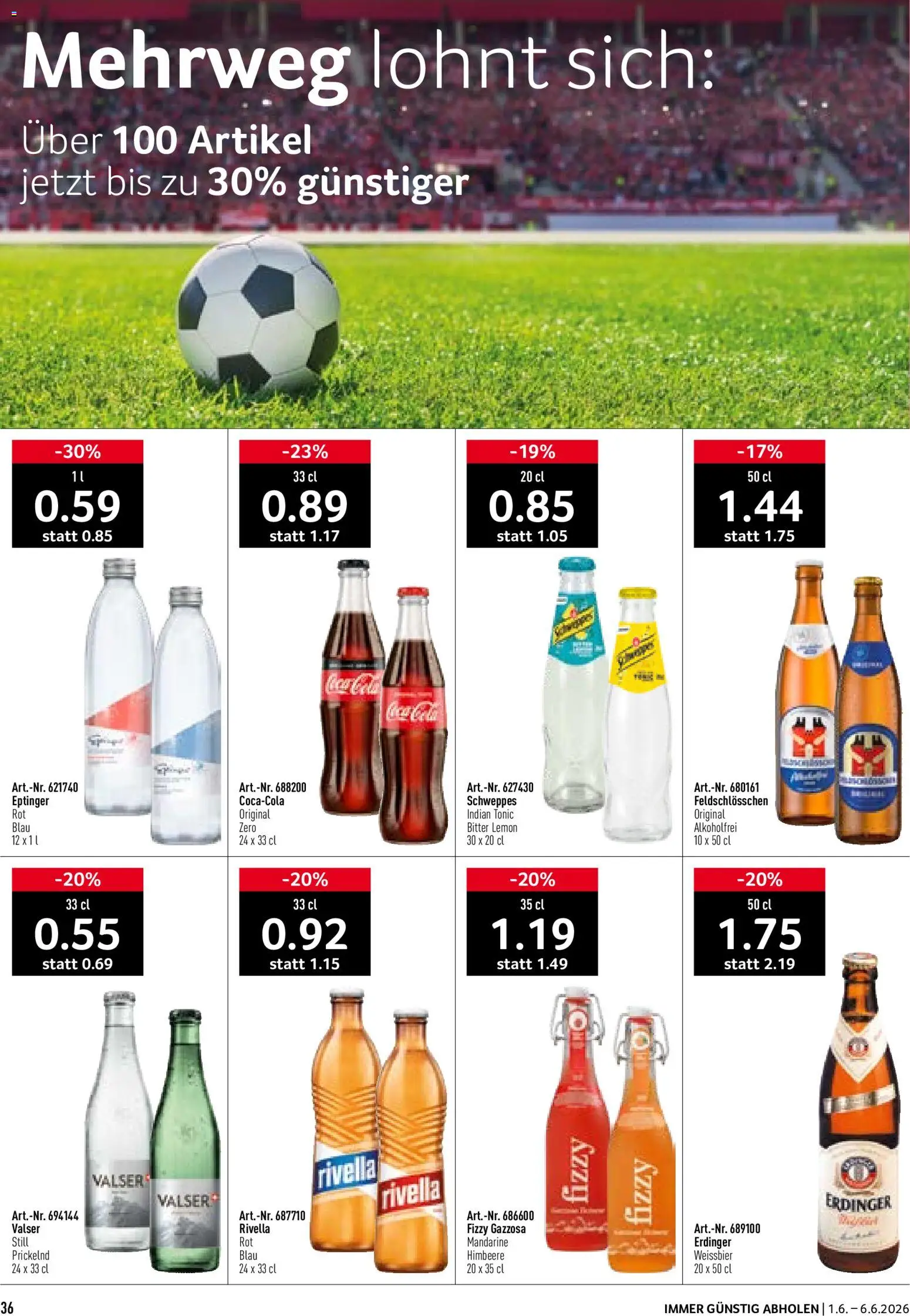 Prodega aktionen – gültig ab 01.06.2026 | Seite: 36 | Produkte: Weißbier, Himbeere