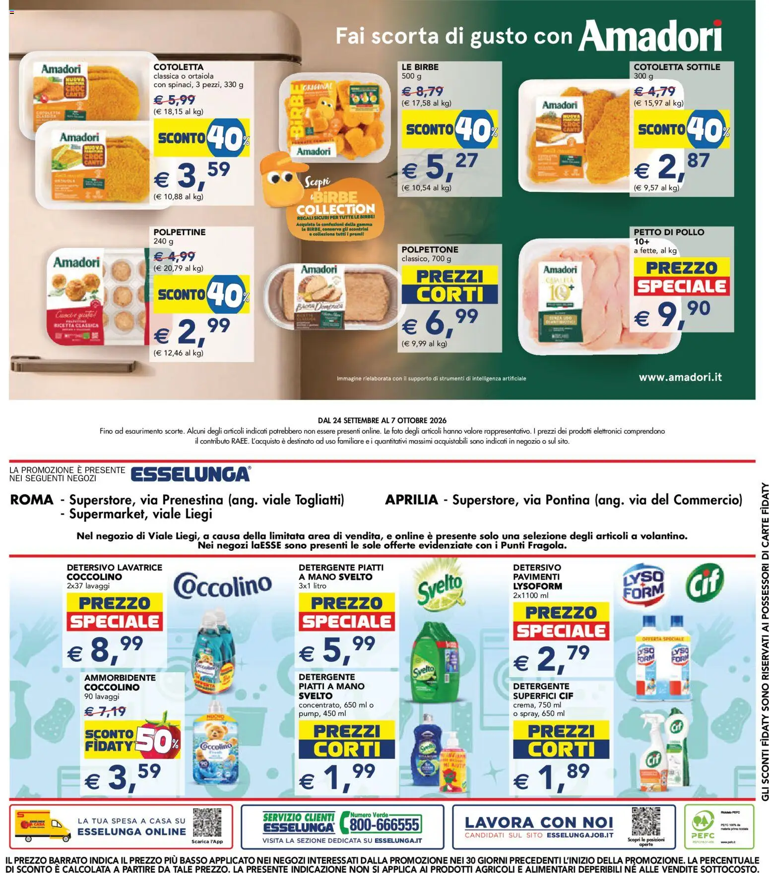 Volantino Esselunga S del 24/09/2026 | Pagina: 27 | Prodotti: Petto di Pollo, Pollo, Ammorbidente, Detergente