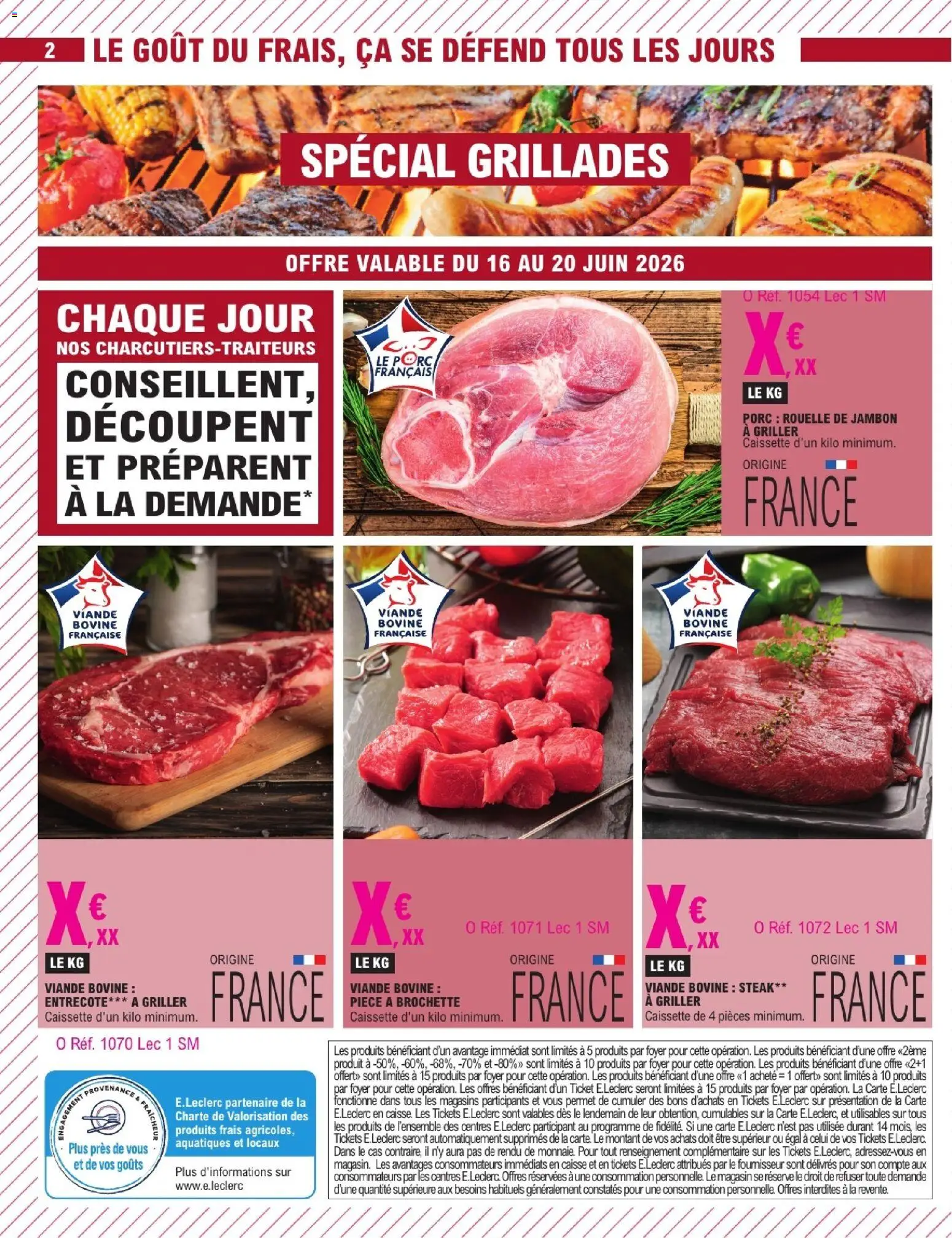 {H1} | Page: 20 | Produits: Jambon, Viande, Porc, Viande bovine