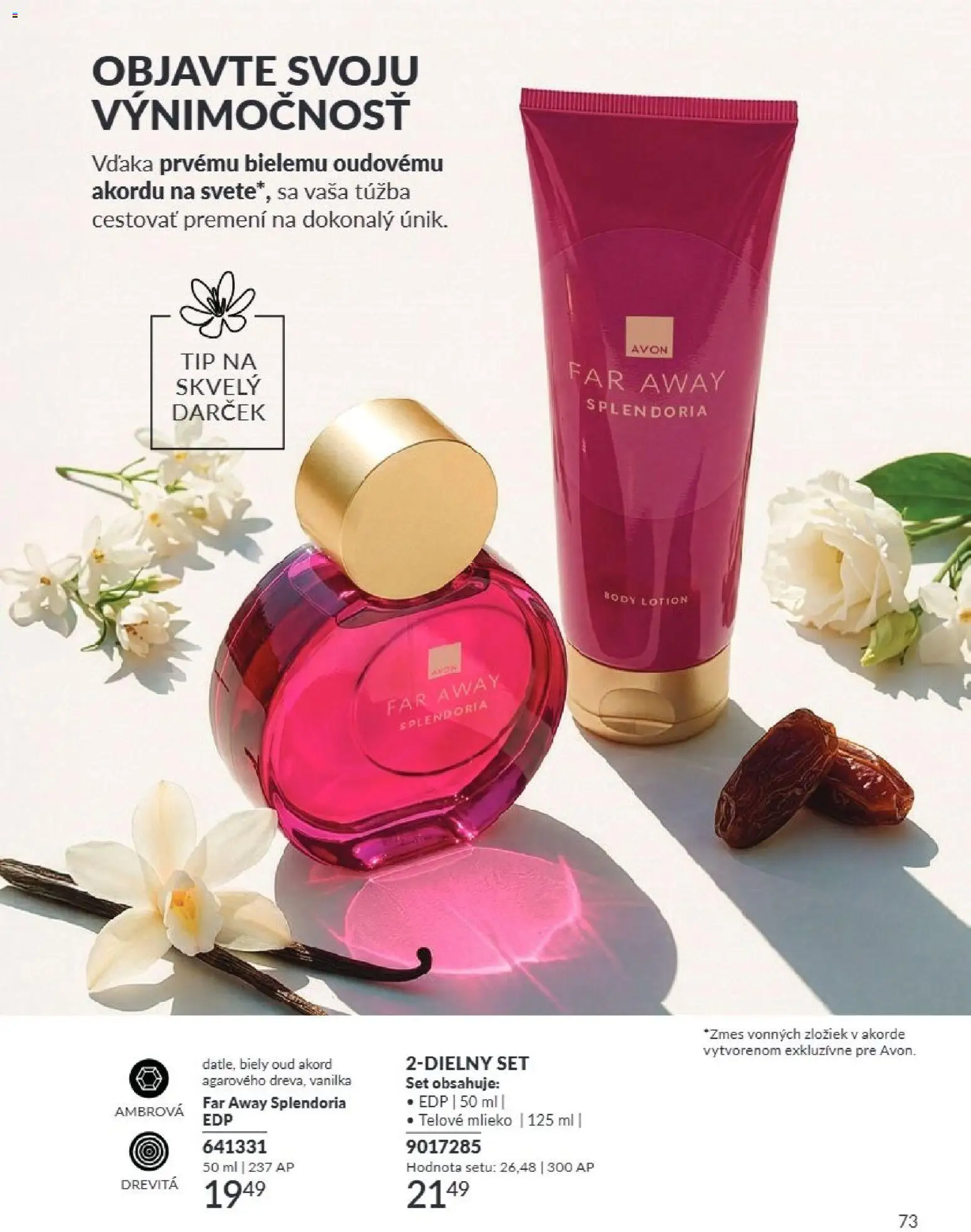 Nové Avon akcie – leták je platný od 01.08.2026 | Strana: 73 | Produkty: Mlieko, Telové mlieko, Vanilka