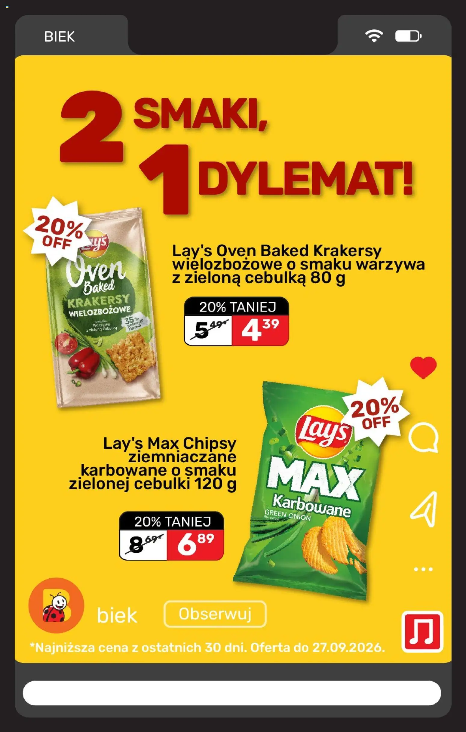 Biedronka gazetka - Biek od 26.09.2026 | Strona: 24 | Produkty: Potato chips, Chipsy ziemniaczane, Krakersy, Warzywa