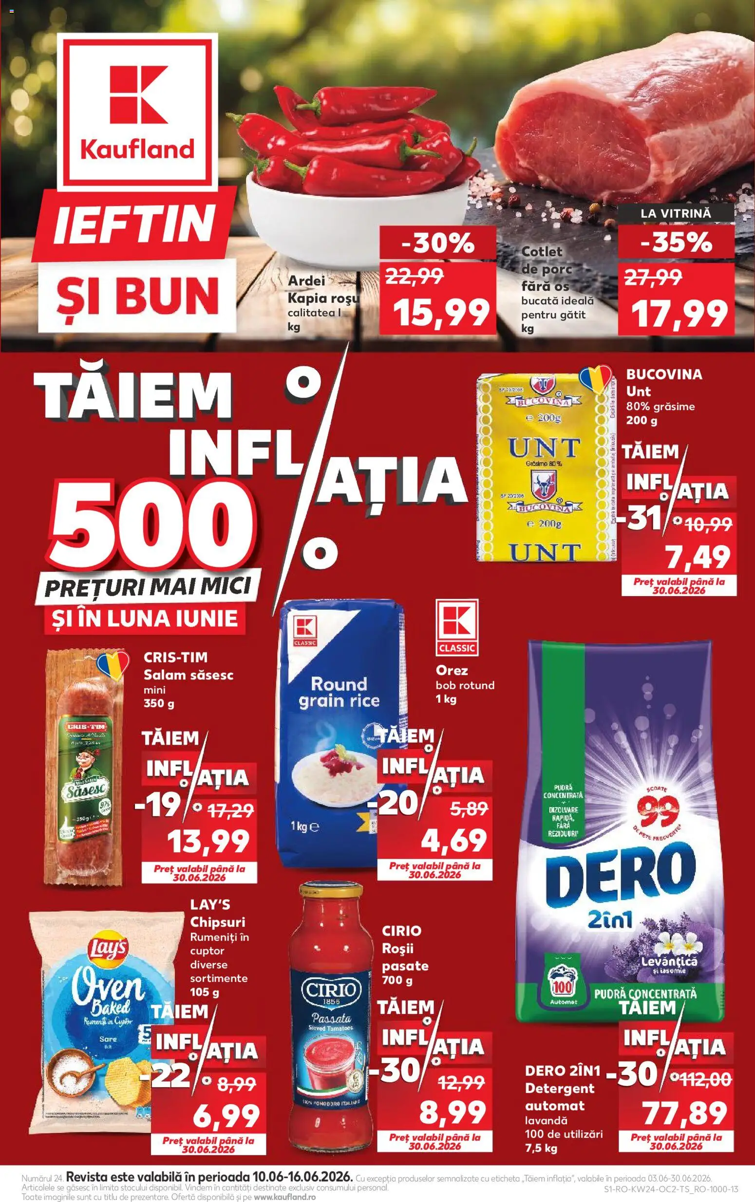 Noul catalog Kaufland – valabil de la 10.06.2026 | Pagină: 1 | Produse: Vitrină, Mici, Ardei, Chipsuri