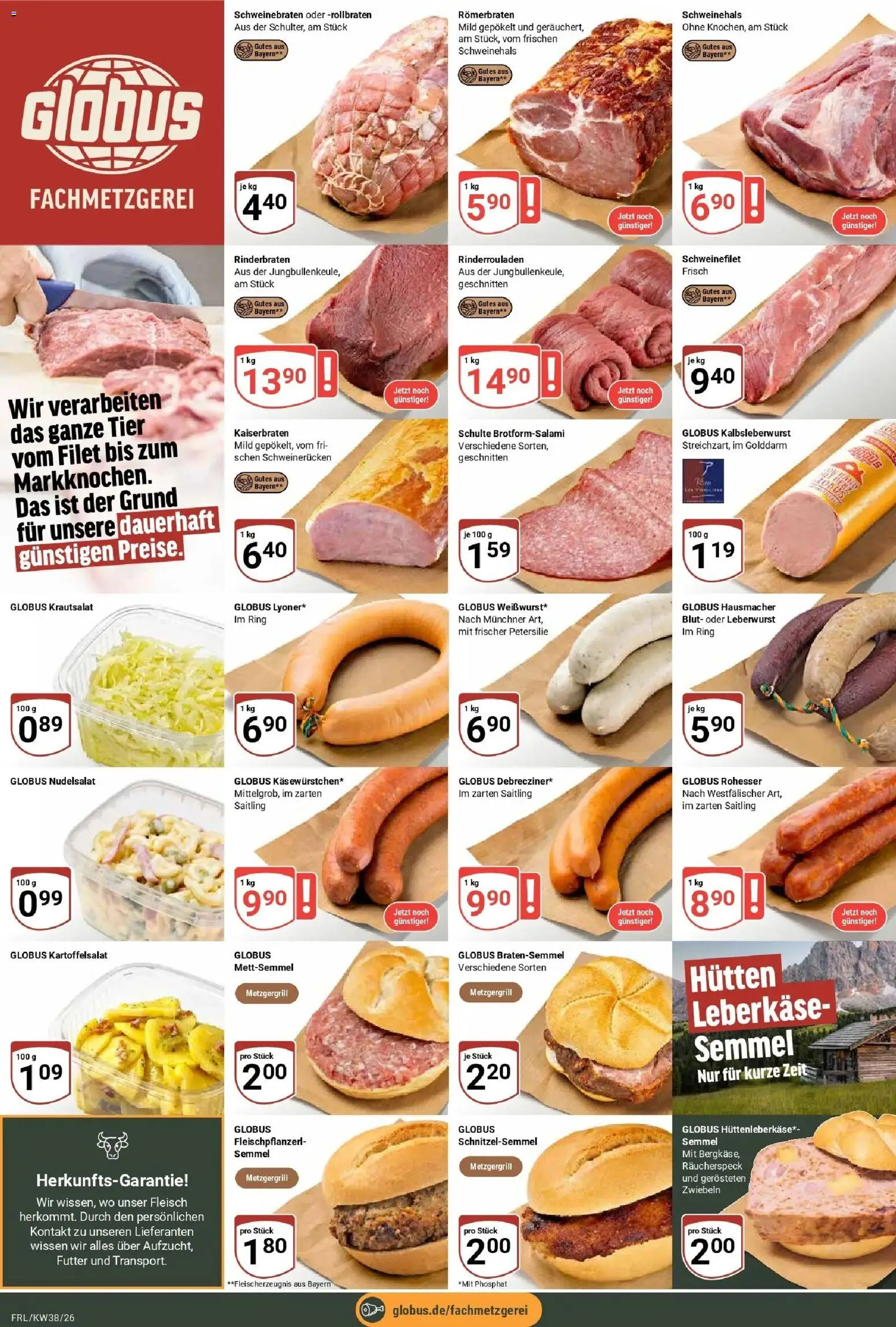Globus Prospekt Freilassing (ab 14.09.2026) » Angebote online | Seite: 8 | Produkte: Schweinefilet, Schweinerucken, Fleisch, Leberkase