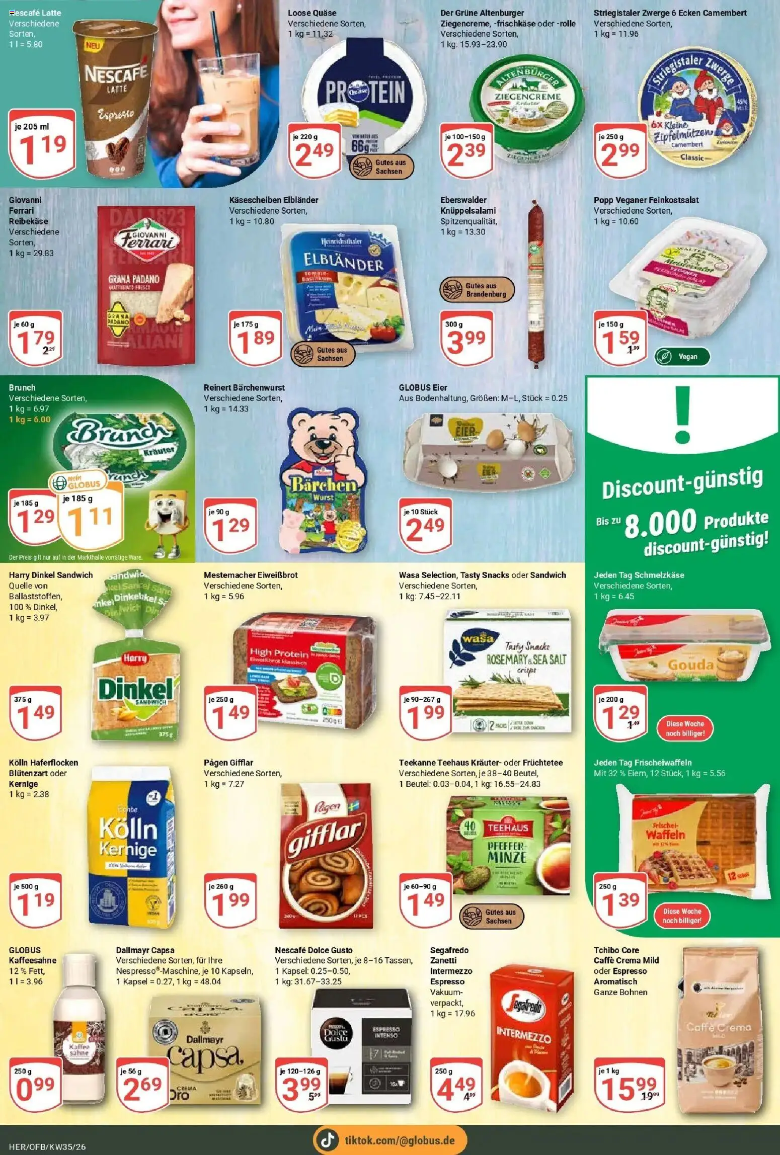 Globus Prospekt Hermsdorf (ab 24.08.2026) » Angebote online | Seite: 17 | Produkte: Kolln haferflocken, Teekanne, Sahne, Frischkase
