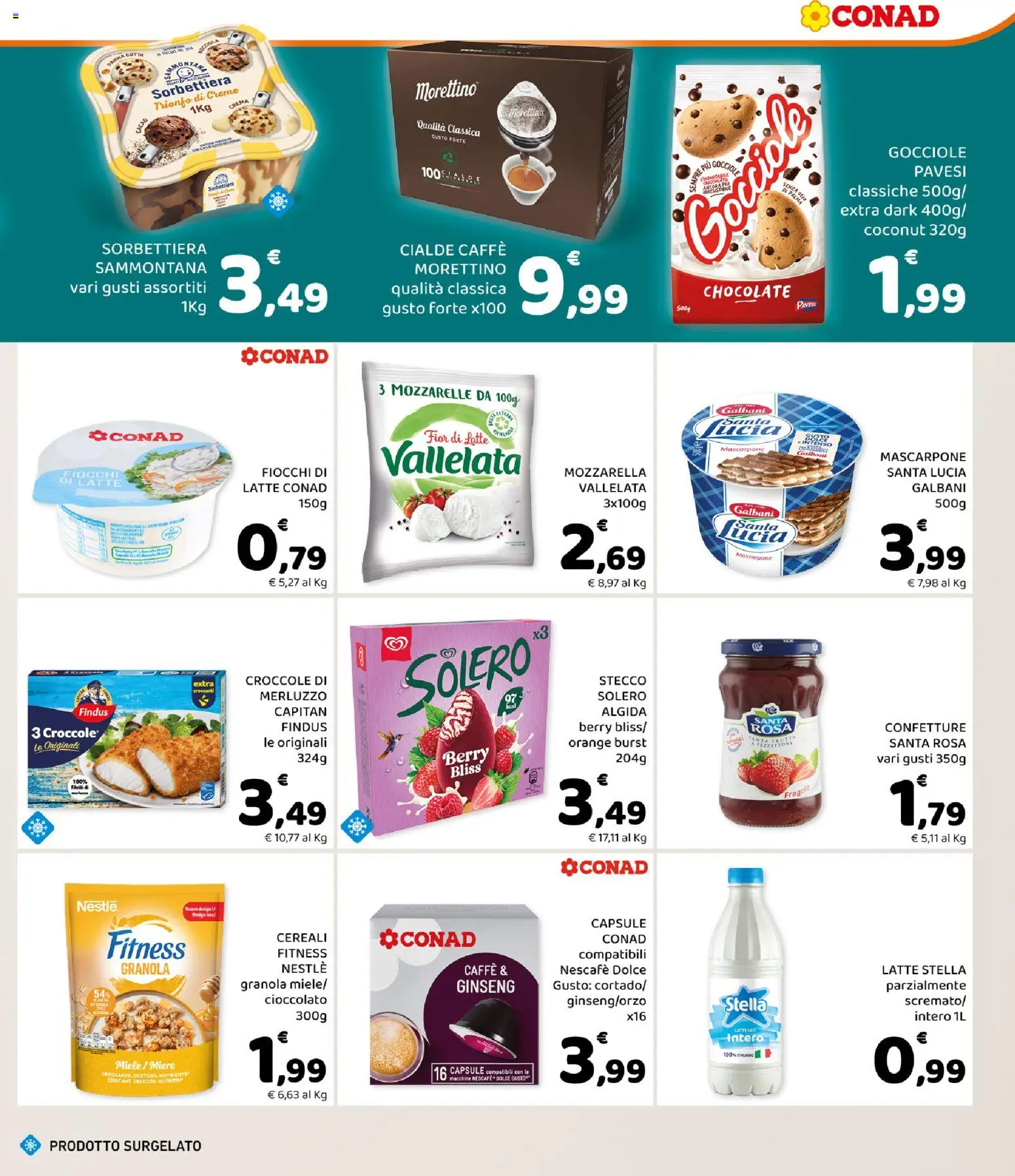 Volantino Conad del 05/08/2026 | Pagina: 3 | Prodotti: Caffè, Fragole, Mozzarella, Mascarpone