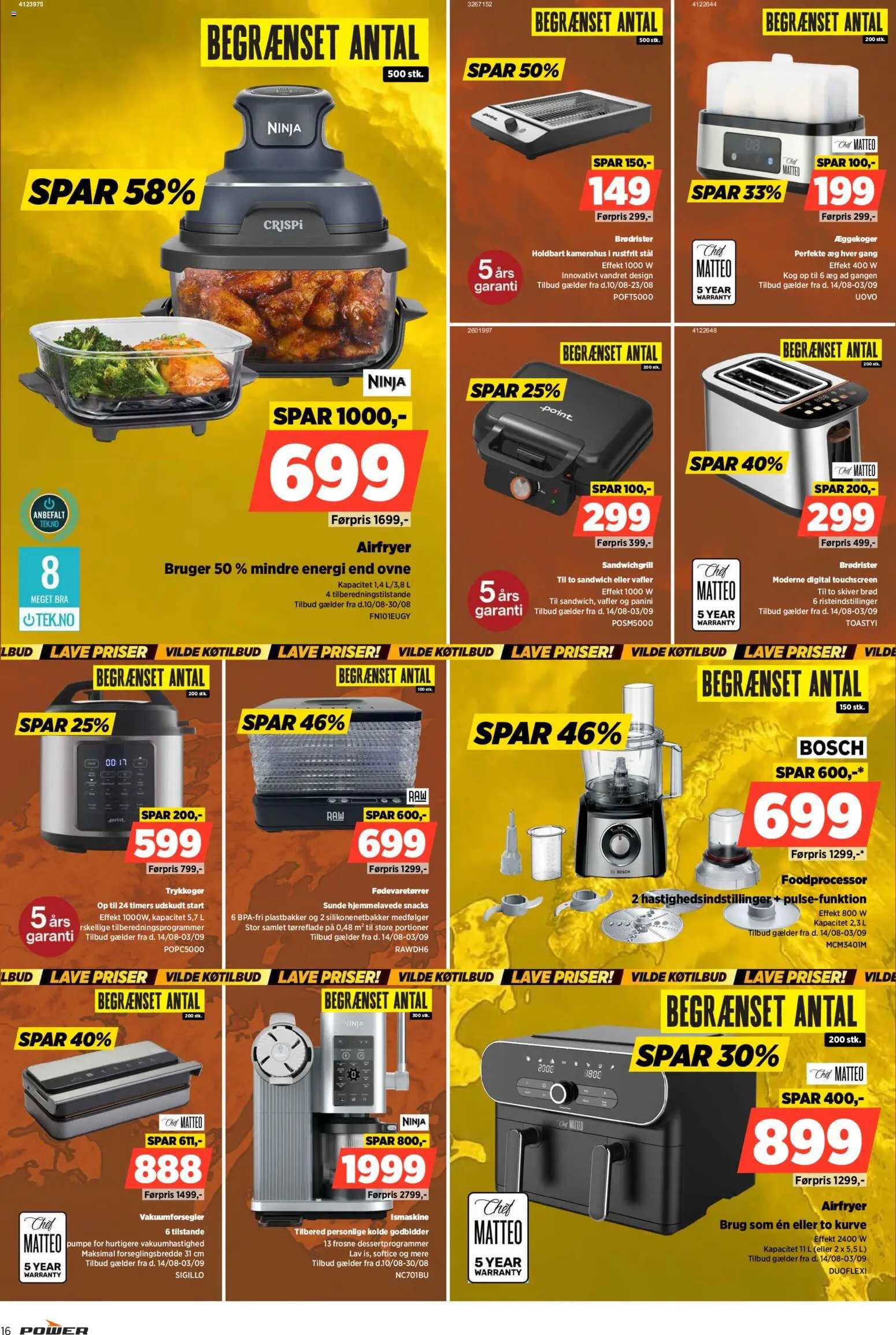 Power tilbudsavis – gyldig fra 14/08/2026 | Side: 16 | Produkter: Brød, Snacks, Foodprocessor, Søm