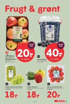 Spar - Tilbudsavis uge 19 gyldig fra 01.05.2026 | Side: 3 | Produkter: Blåbær, Æbler, Tomater, Kager