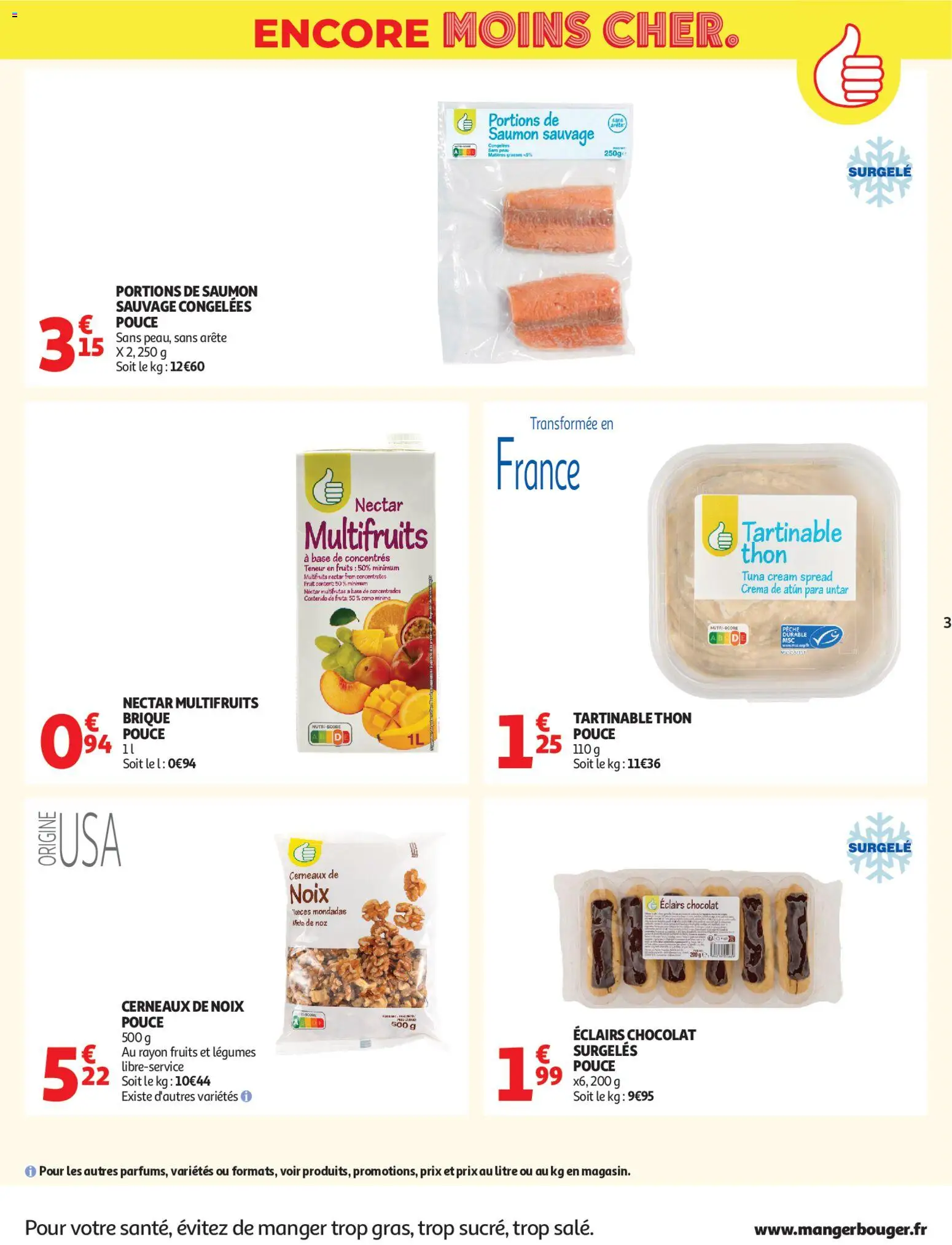 {H1} | Page: 3 | Produits: Thon, Chocolat, Saumon, Noix