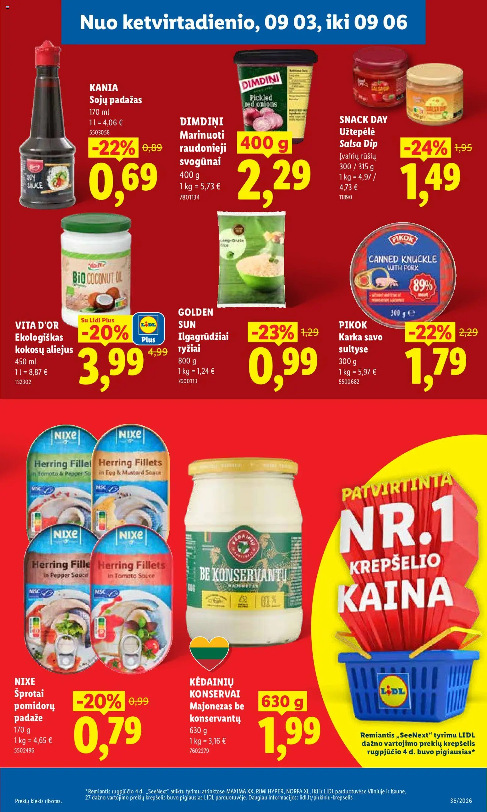 LIDL akcijos nuo 2026.08.31 | Puslapis: 35 | Prekių: Sojų padažas, Svogūnai, Ryžiai, Padažas