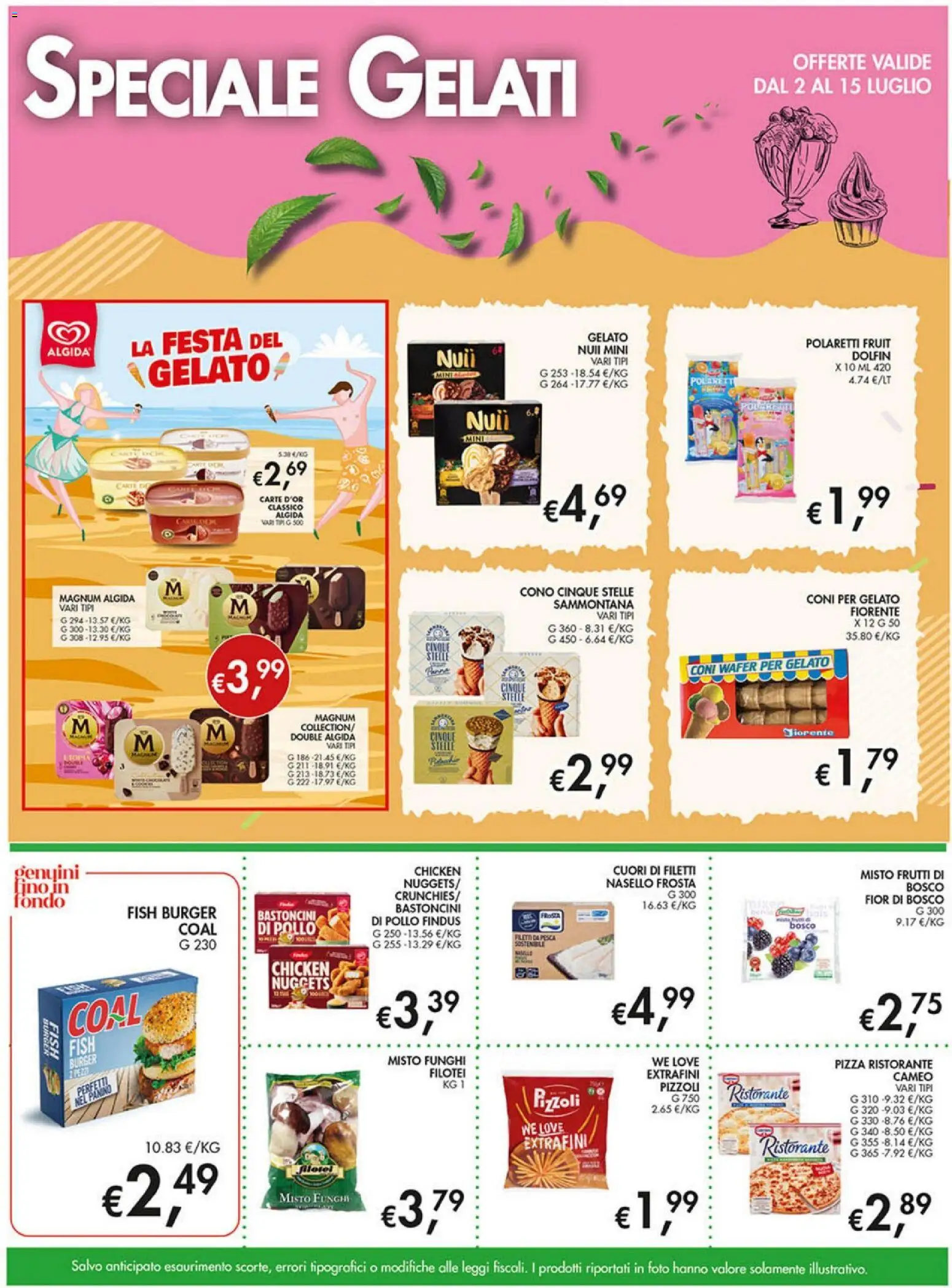 Volantino Coal del 02/07/2026 | Pagina: 8 | Prodotti: Pizza, Nuggets, Pesca, Nasello