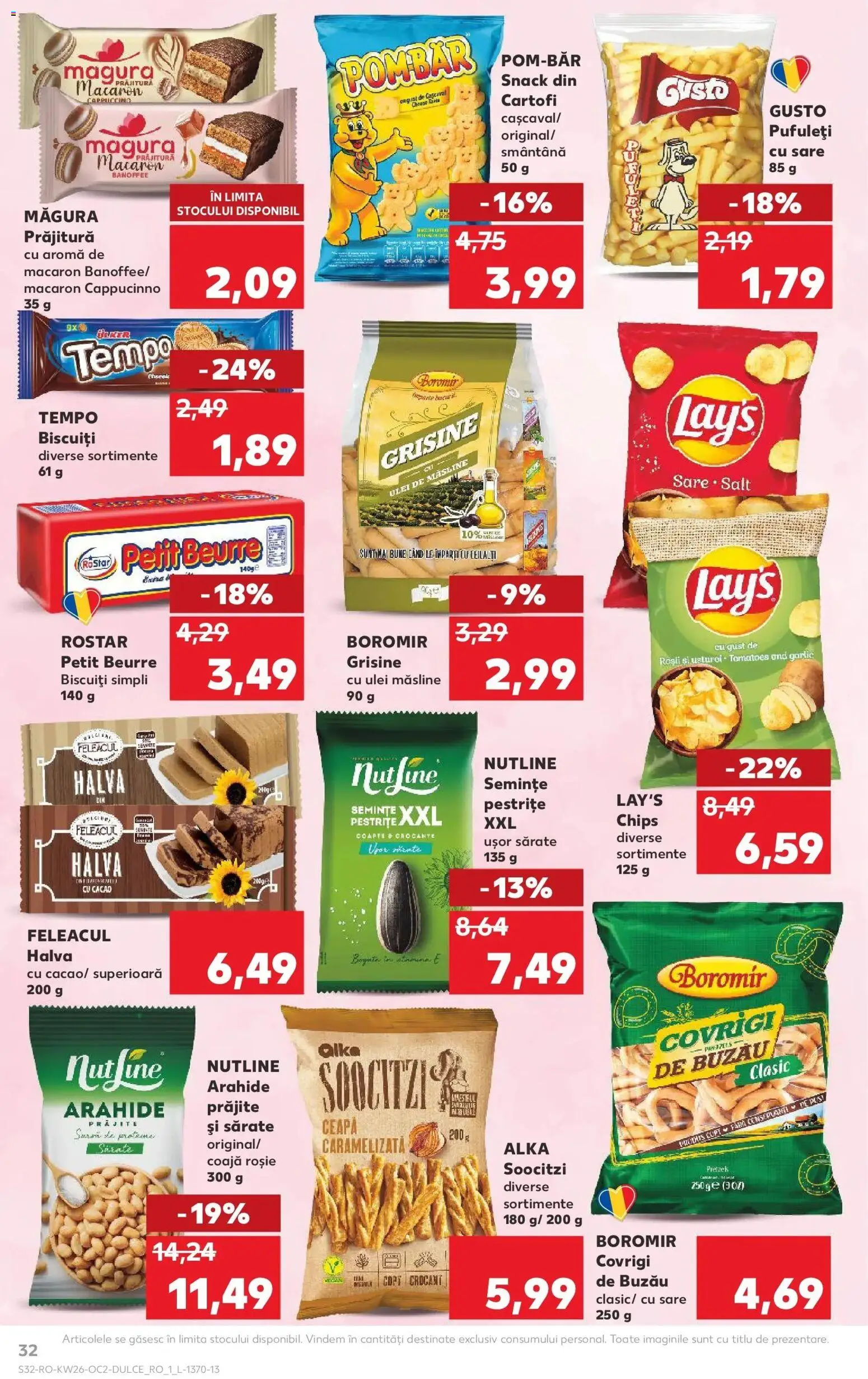 Noul catalog Kaufland – valabil de la 24.06.2026 | Pagină: 32 | Produse: Masaüstü kılıfı, Semințe, Ulei, Biscuiți