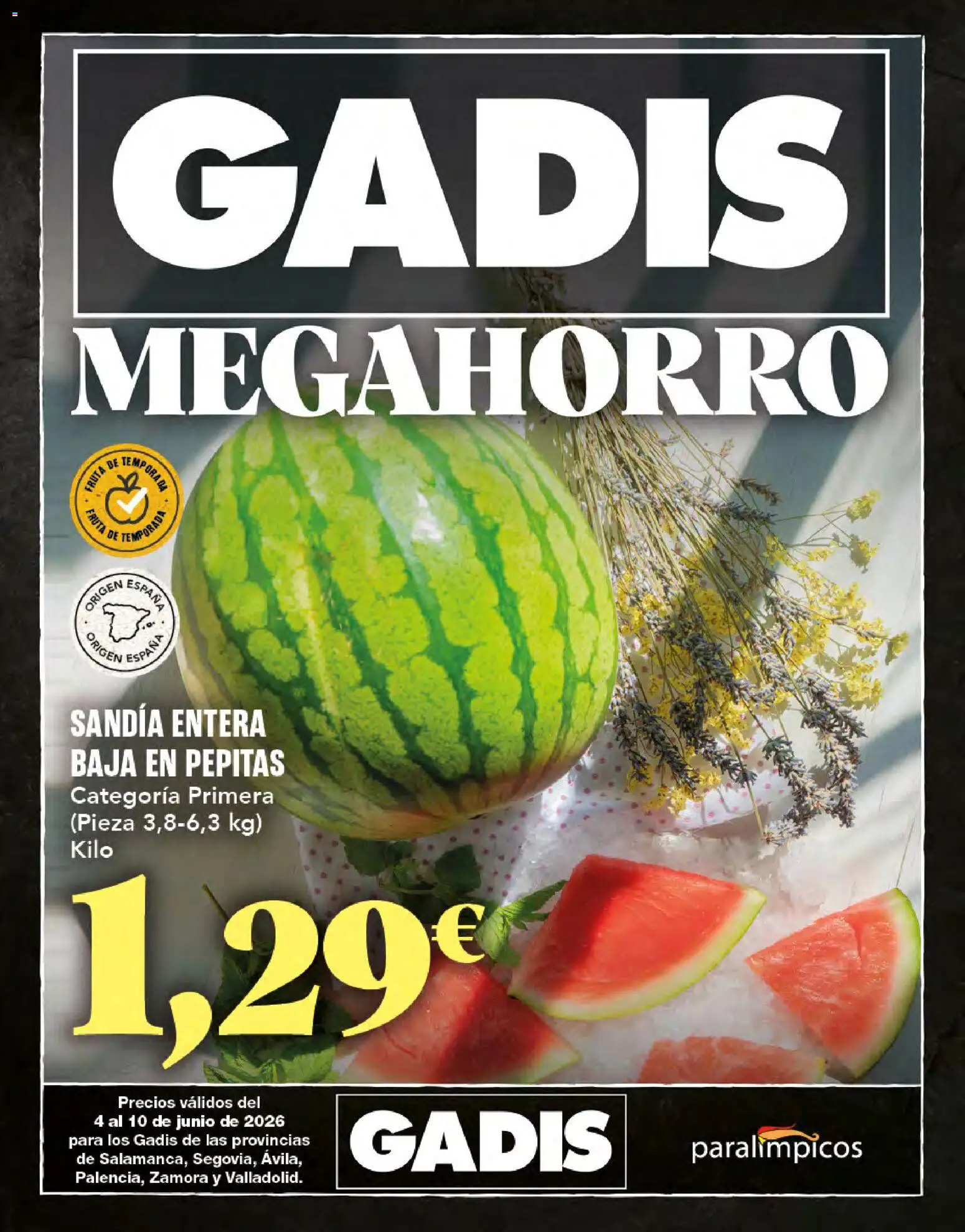 Gadis folleto │ válido desde el 04.06.2026 | Página: 1 | Productos: Sandía