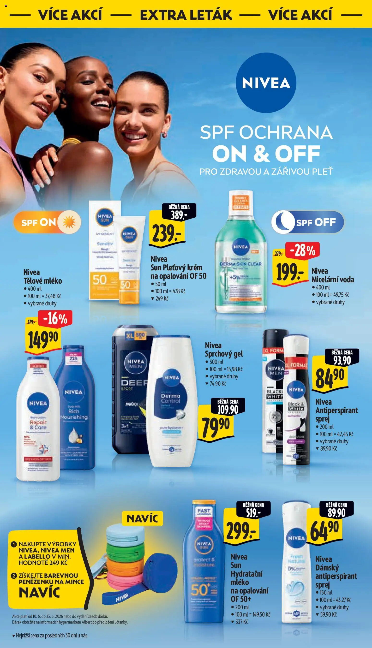 Albert leták - Hypermarket od 10.06.2026 | Strana: 53 | Produkty: Sprchový gel, Voda, Nivea, Mléko