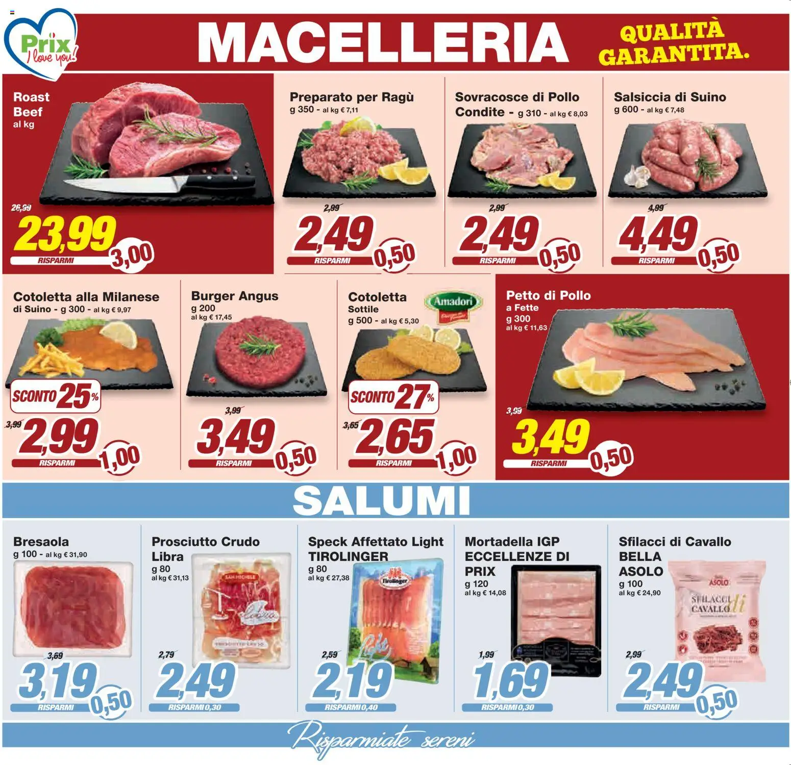Volantino Prix del 10.04.2026 | Pagina: 12 | Prodotti: Prosciutto Crudo, Pollo, Prosciutto, Ragú