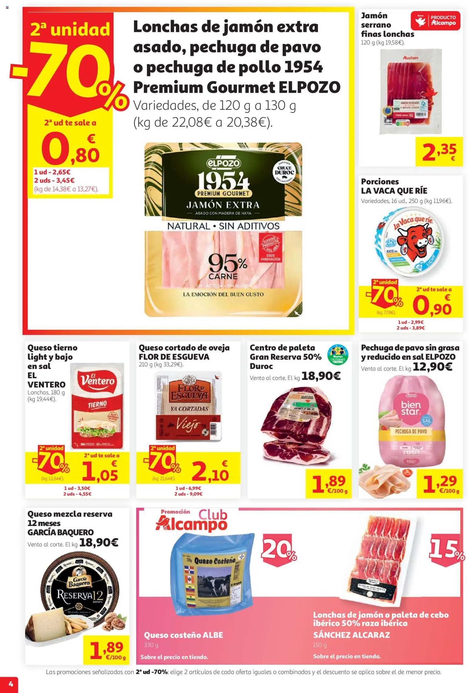 Alcampo Superstore Nacional │ válido desde el 27/08/2026 | Página: 4 | Productos: Jamón serrano, Té, Sal, Pavo