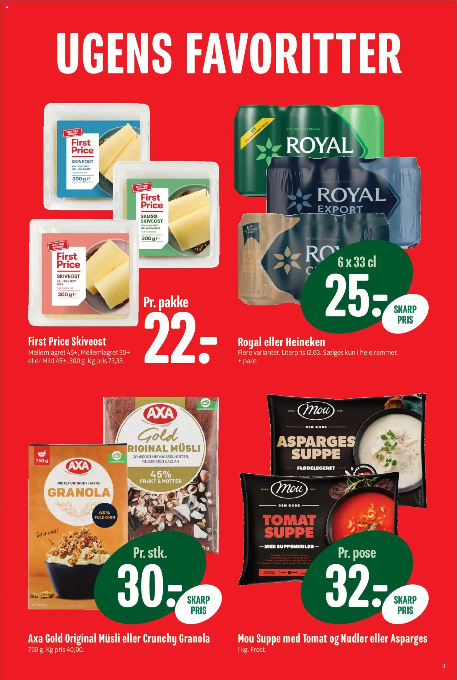 Min Købmand tilbudsavis – gyldig fra 02/10/2026 | Side: 3 | Produkter: Nudler, Müsli, Skiveost, Suppe