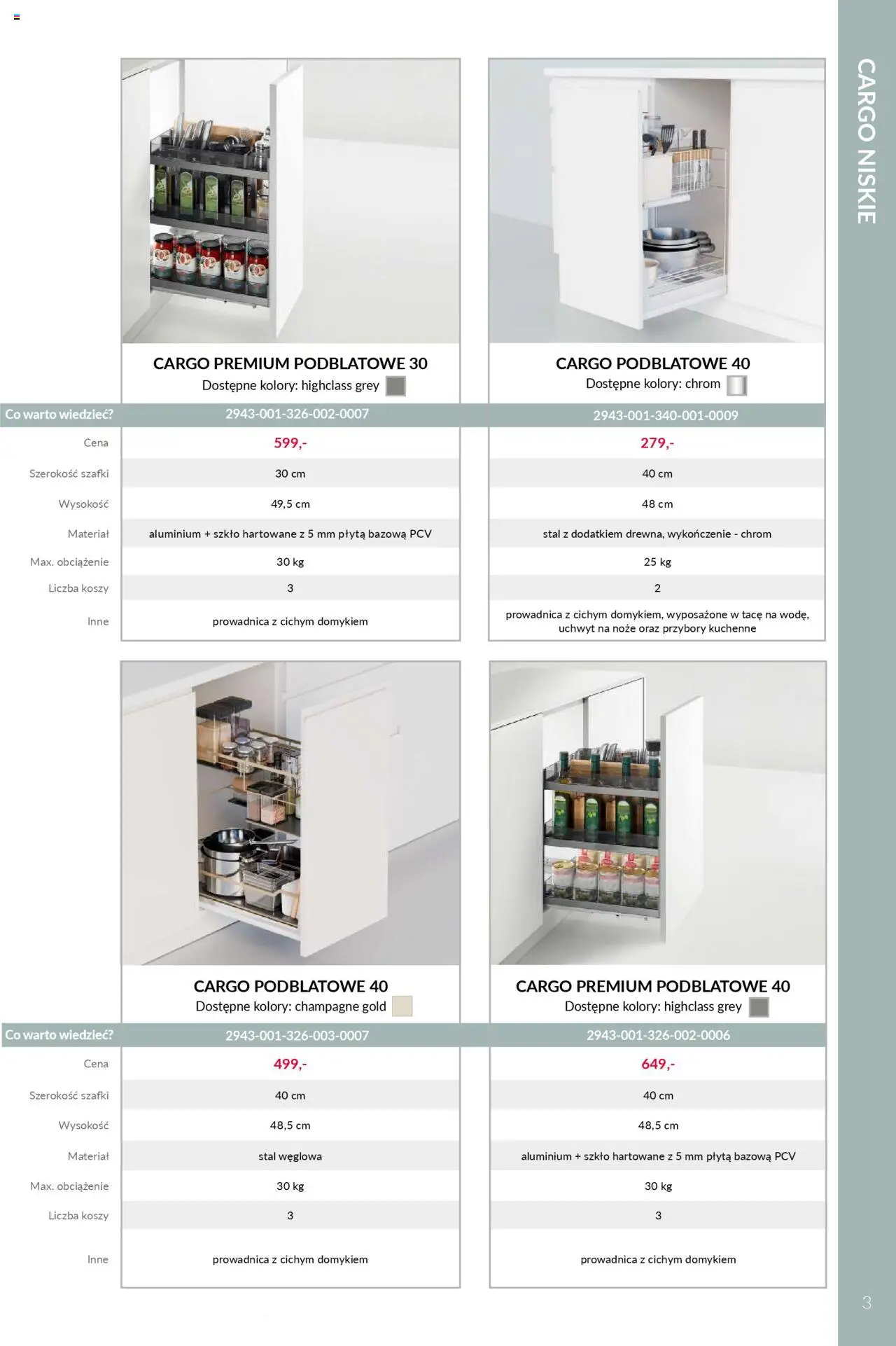 Salony Agata Gazetka - Vortung Systemy Cargo od 01.09.2025 | Strona: 3 | Produkty: Champagne