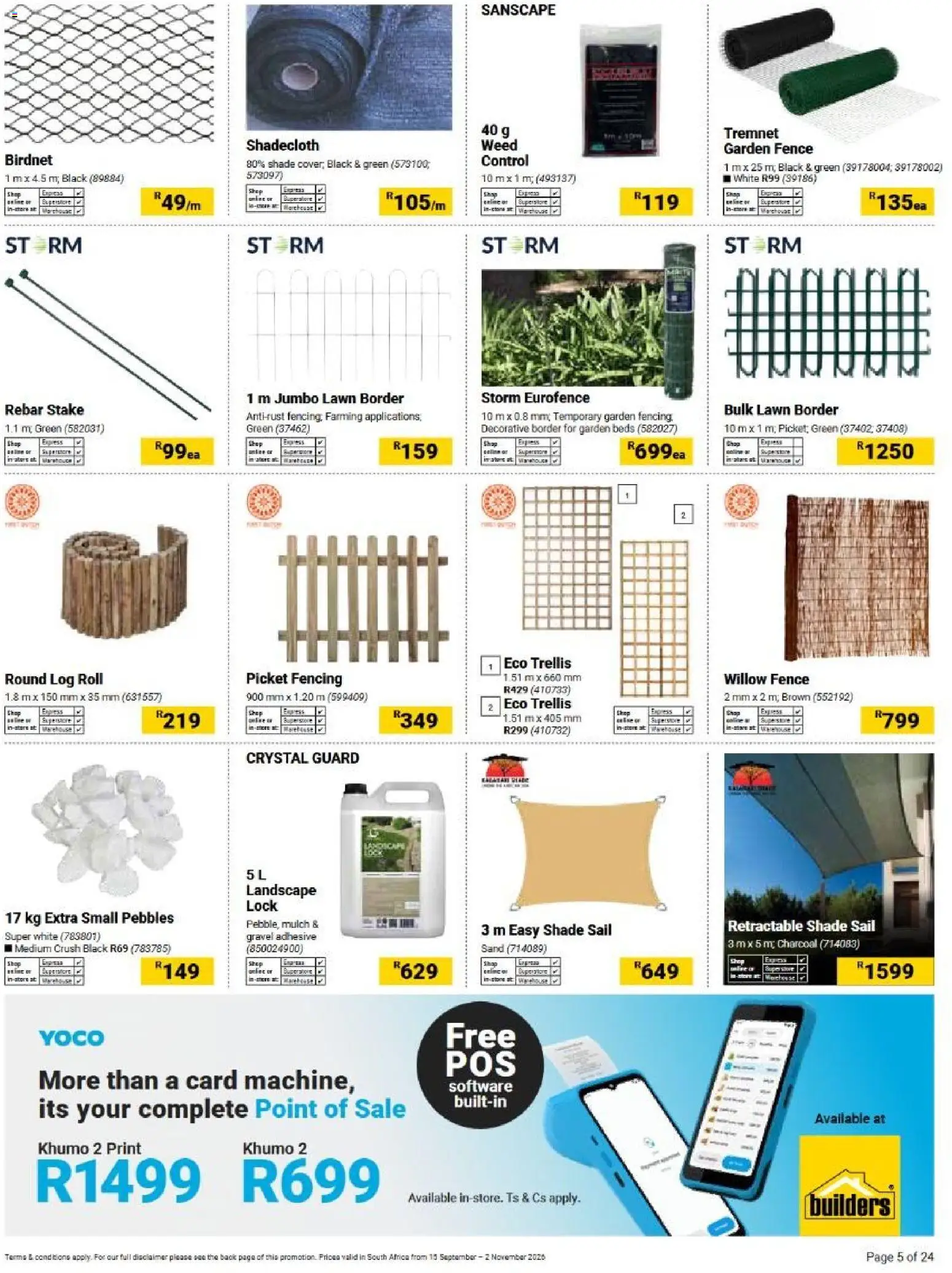 New Builders catalogue – valid from 15/09/2026 | Page: 5 | Products: Lock, Adhesive