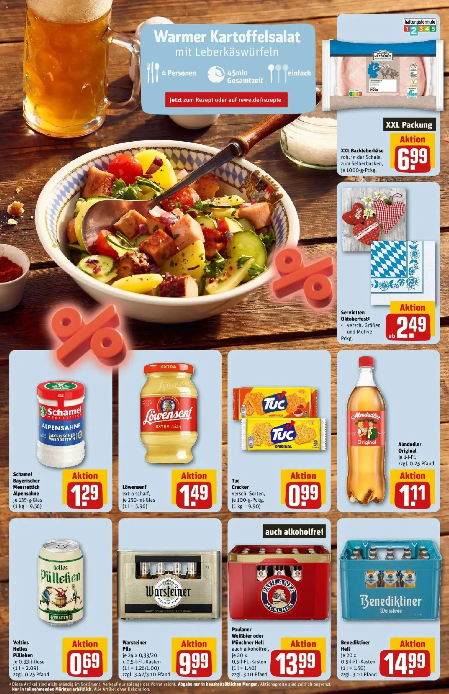 REWE Prospekt ab 14.09.2026 zum Blättern » Angebote | Seite: 15 | Produkte: Weißbier, Pils, Paprika, Paulaner