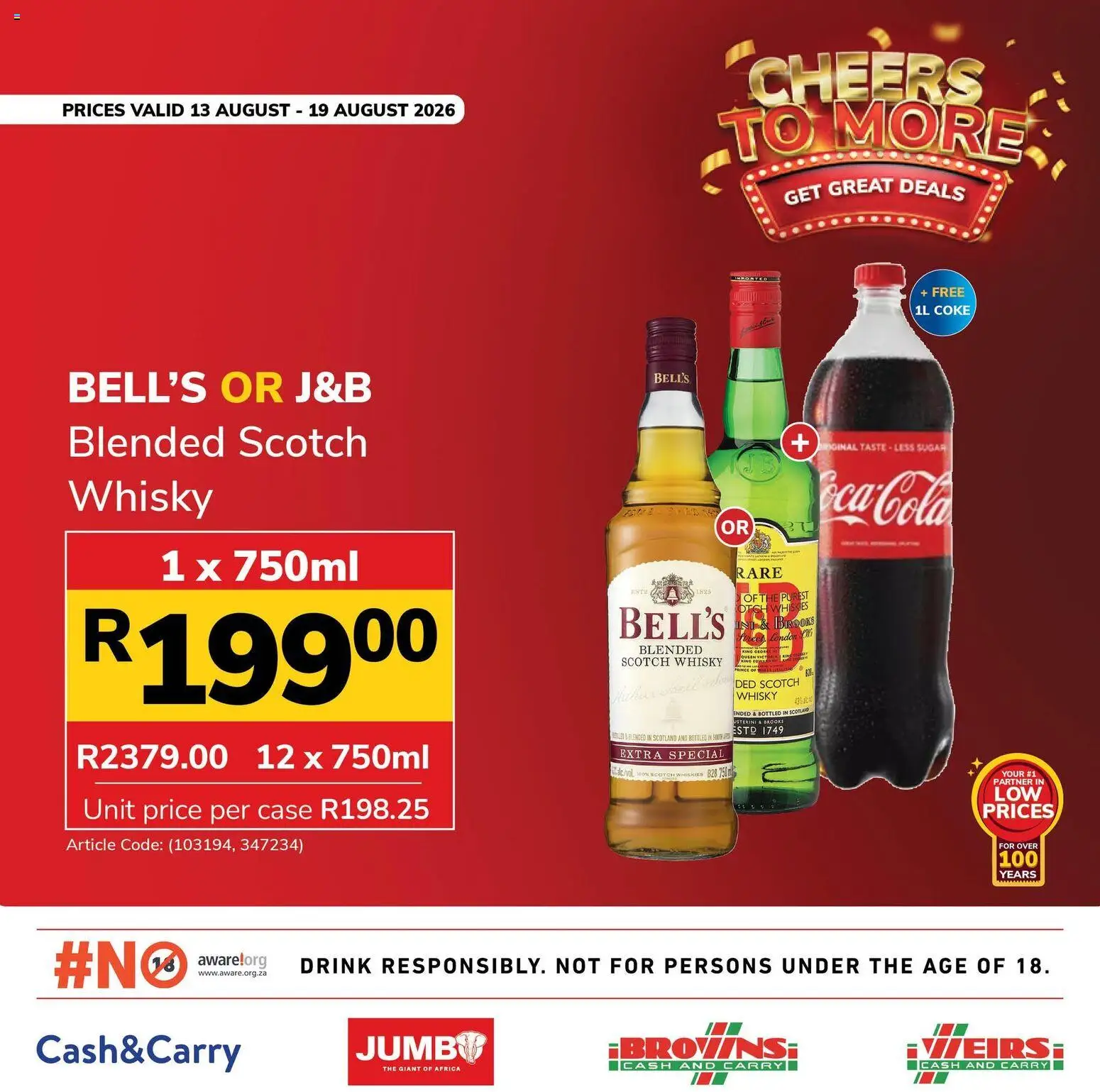 New Jumbo catalogue – valid from 13/08/2026 | Page: 4 | Products: Case, Coke, Sugar