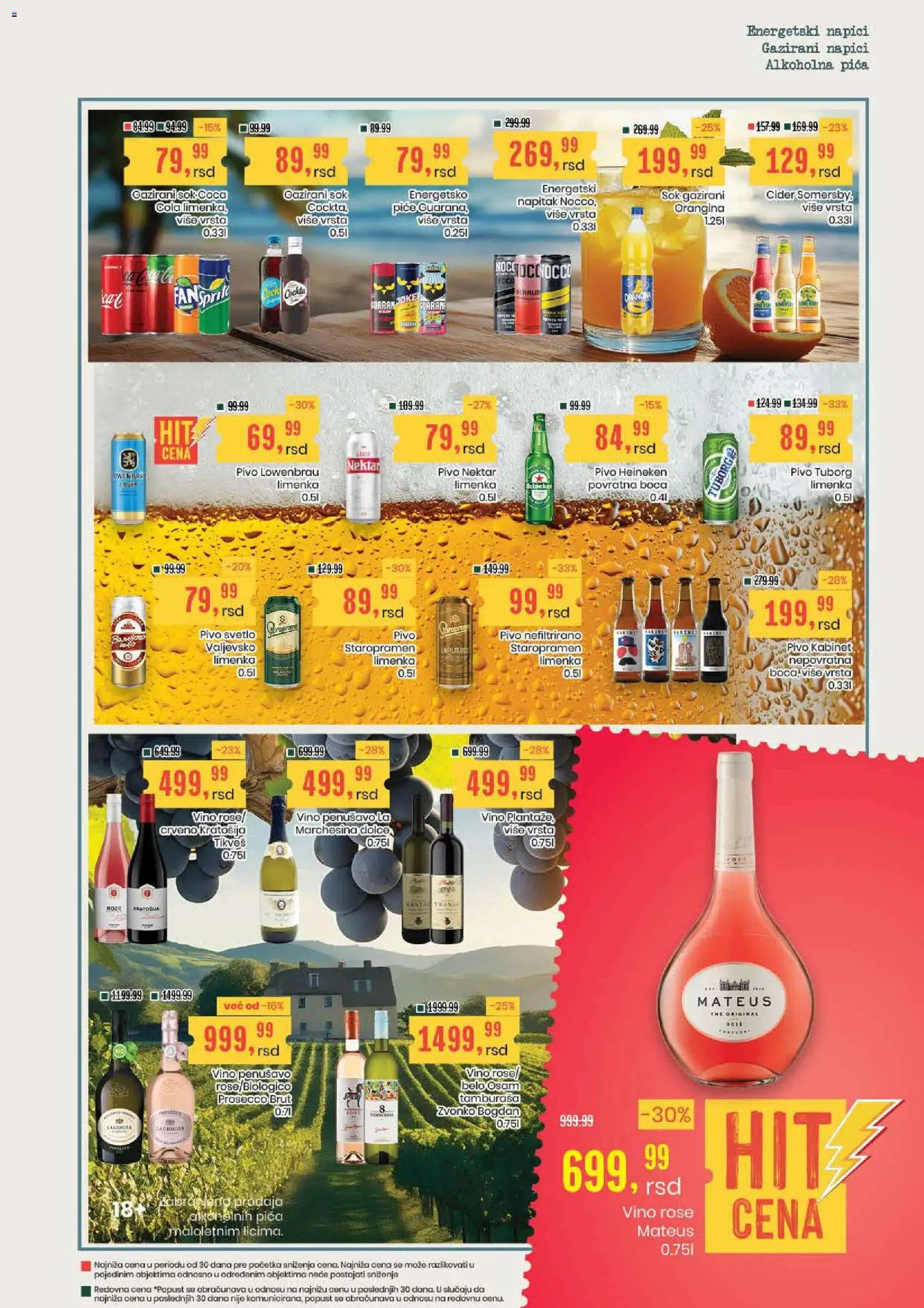 Aroma Market katalog - važi od 06.08.2026 | Strana: 21 | Proizvode: Heineken, Nektar, Vino, Pivo