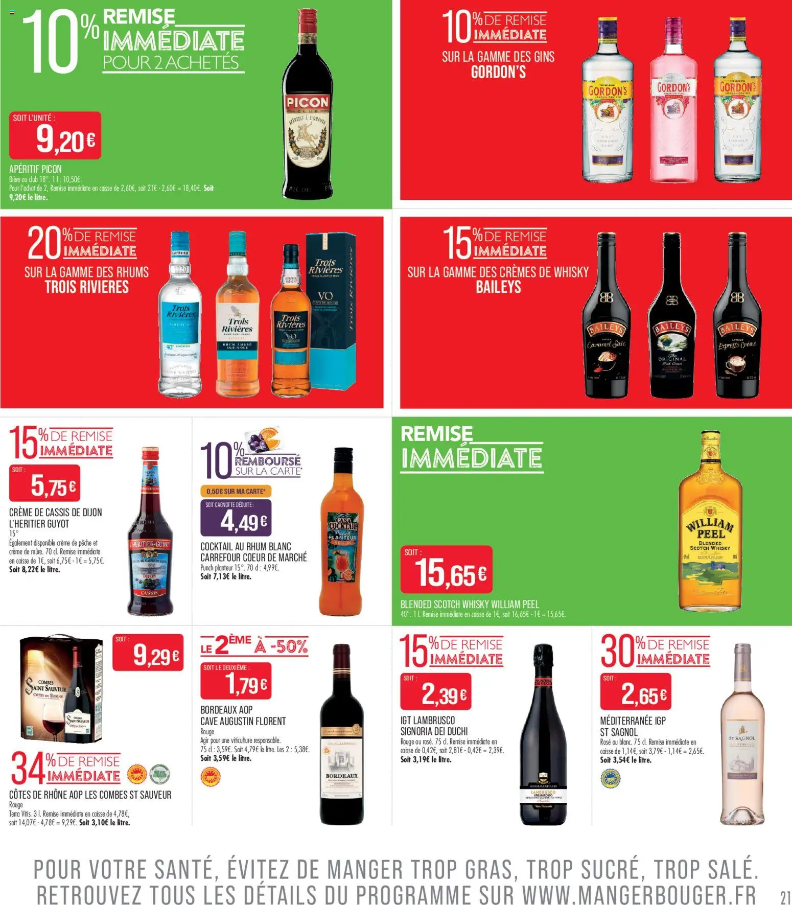 {H1} | Page: 21 | Produits: Apéritif, Whisky, Pêche, Punch planteur