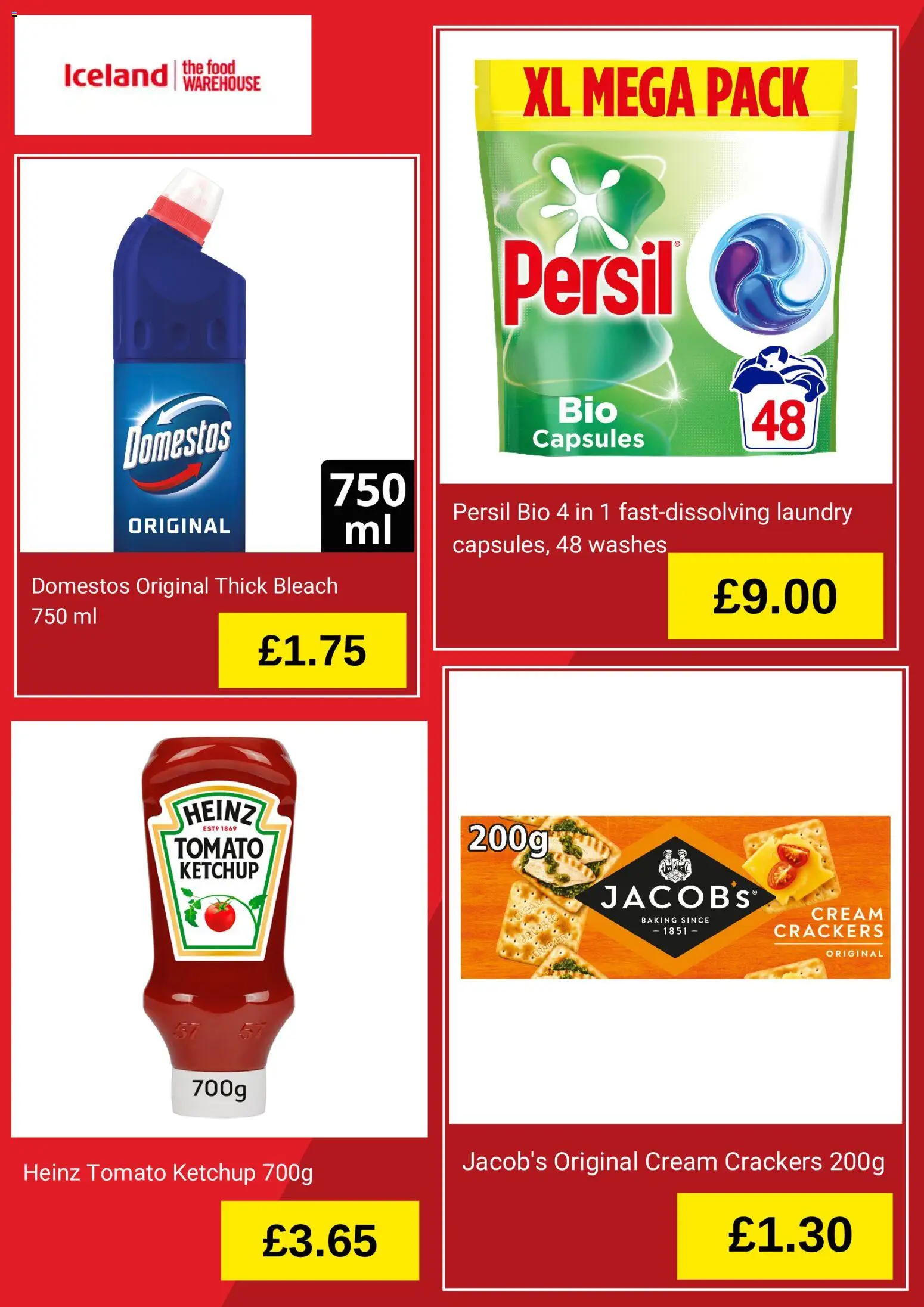{H1} | Page: 4 | Products: Persil, Crackers, Capsules, Tomato