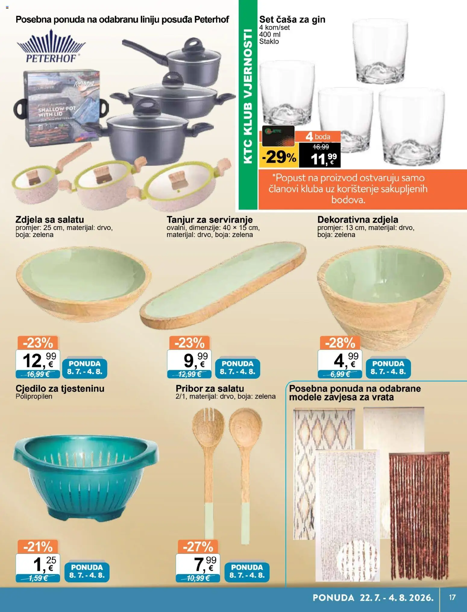 KTC katalog | vrijedi od 22.07.2026 | Stranica: 17 | Proizvodi: Gin, Zavjesa, Vrata, Zdjela