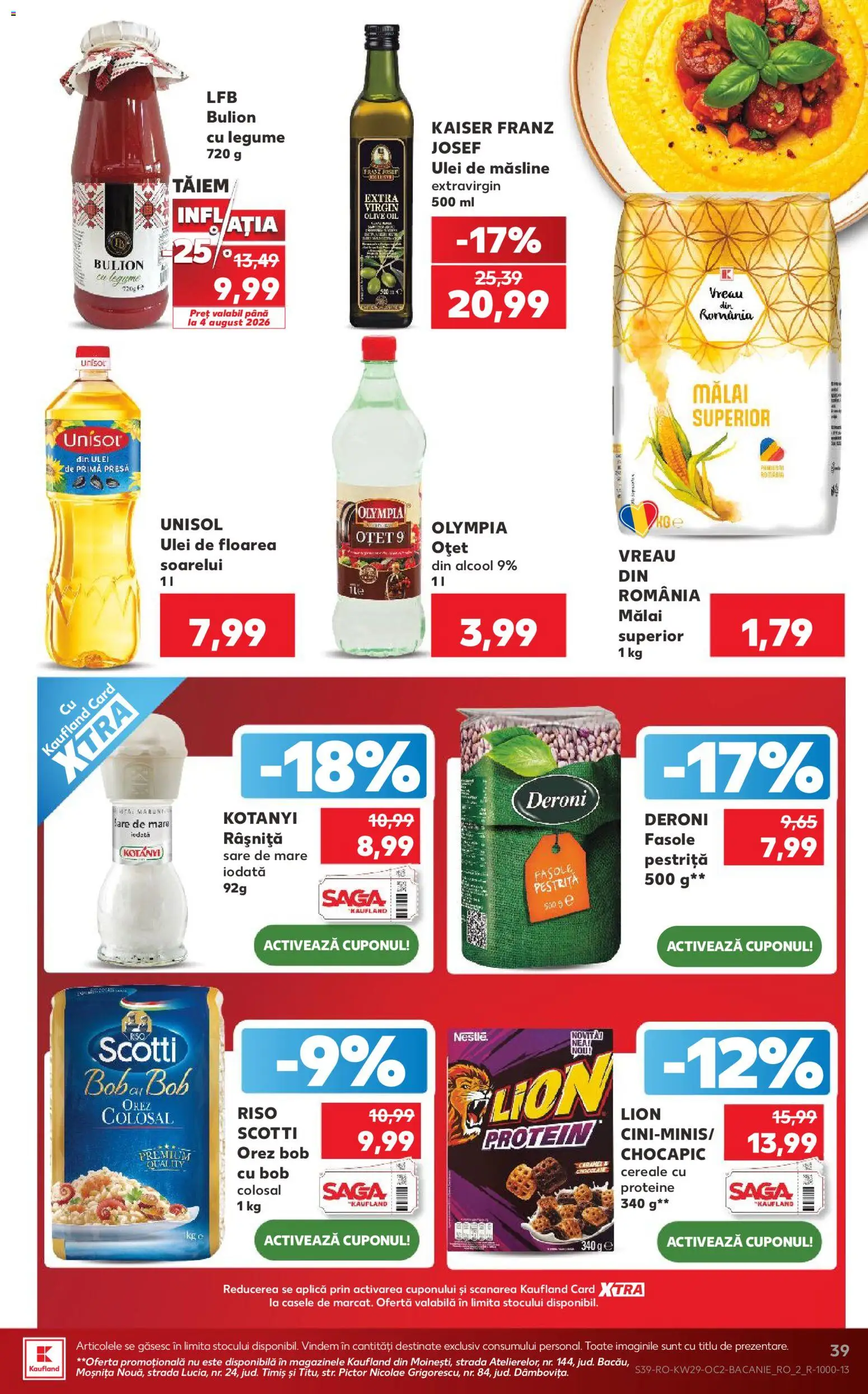 Noul catalog Kaufland – valabil de la 15.07.2026 | Pagină: 39 | Produse: Bulion, Premium, Cereale, Legume