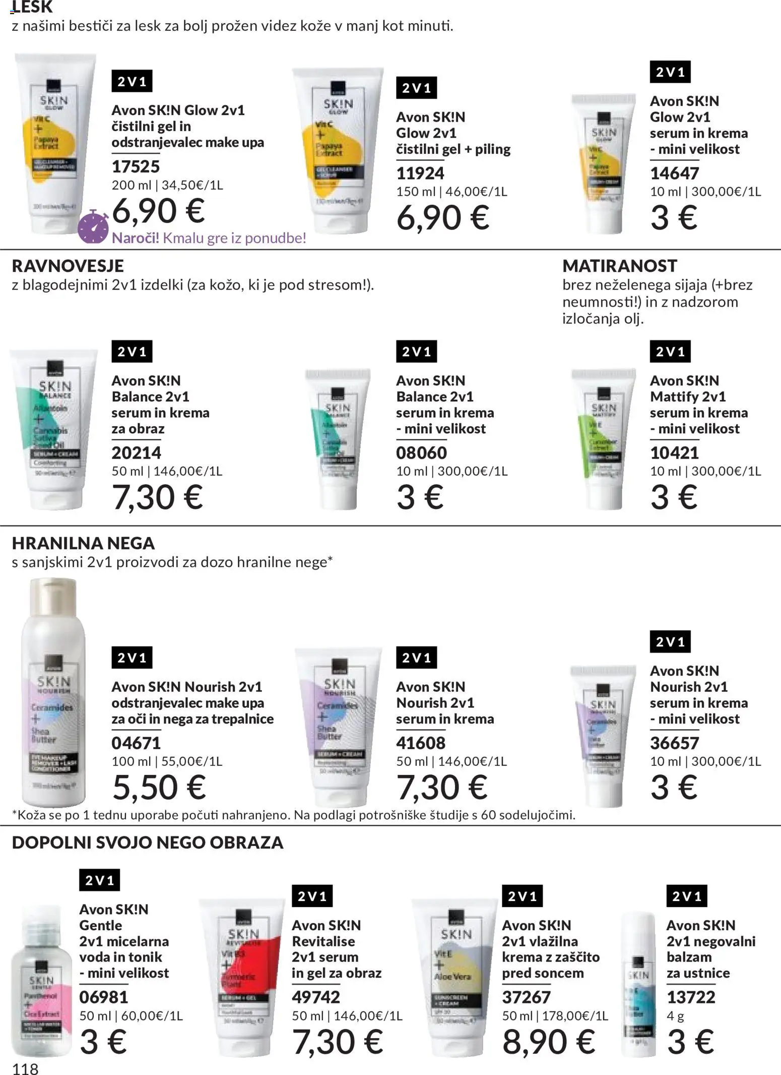 Novi Avon katalog ponudbe – veljaven od 01.06.2026 | Stran: 118 | Izdelki: Piling, Tonik, Voda, Krema za obraz
