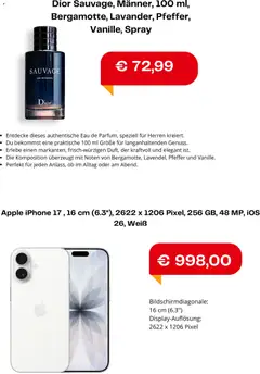 Kaufland Flugblatt ab 08.10.2026 gültig | Seite: 2 | Produkte: Pfeffer, Parfüm, Apple, Iphone