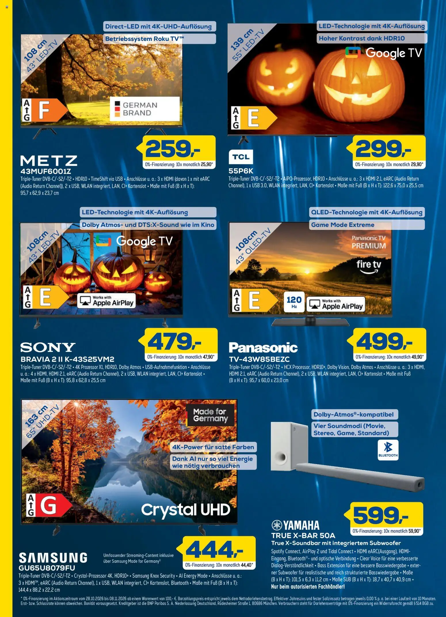 Euronics Black November – gültig ab 28.10.2026 | Seite: 10 | Produkte: Panasonic, USB, Apple, Audio